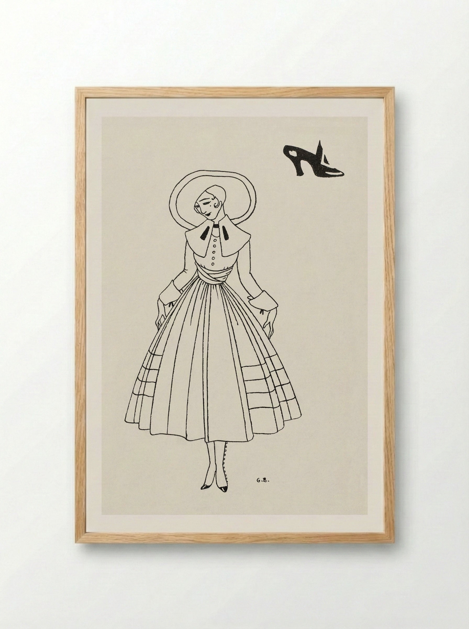 No. 8 (Fashion Illustration from Gazette du Bon Ton) - George Barbier - Framed Print Wood