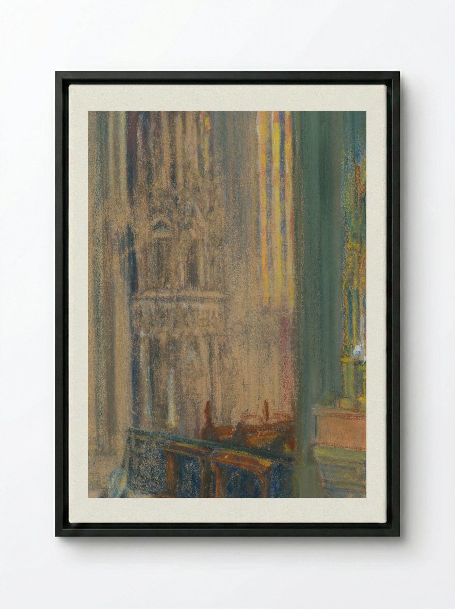 Interior of Košice Cathedral - Konstantin Bauer - Framed Canvas Black