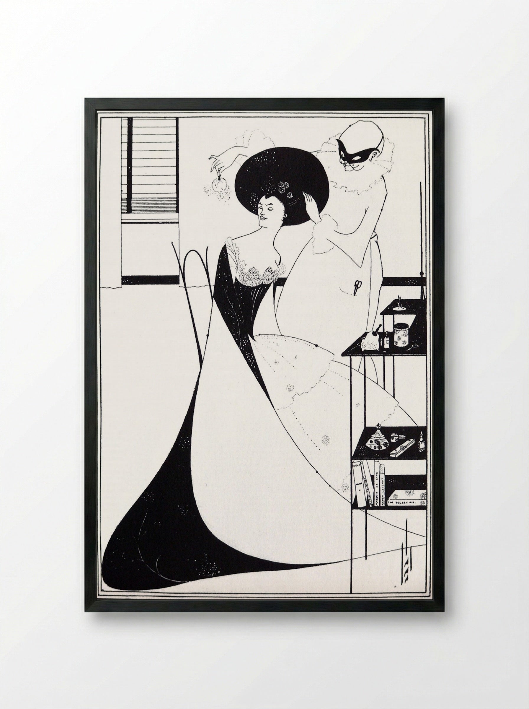The Toilet of Salome - Aubrey Beardsley - Framed Print Black