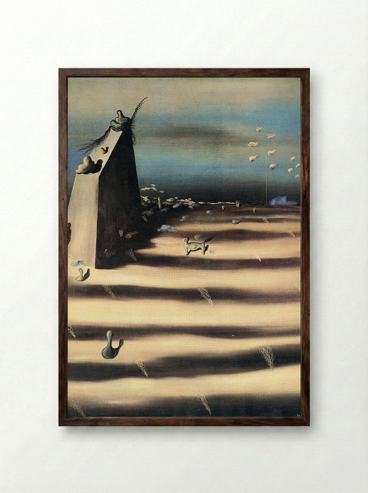 Jour de lenteur - Yves Tanguy - Framed Print Dark Wood