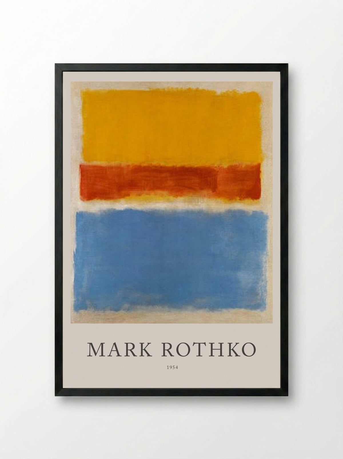 Untitled (Yellow, Red, Blue) - Mark Rothko - Framed Print Black