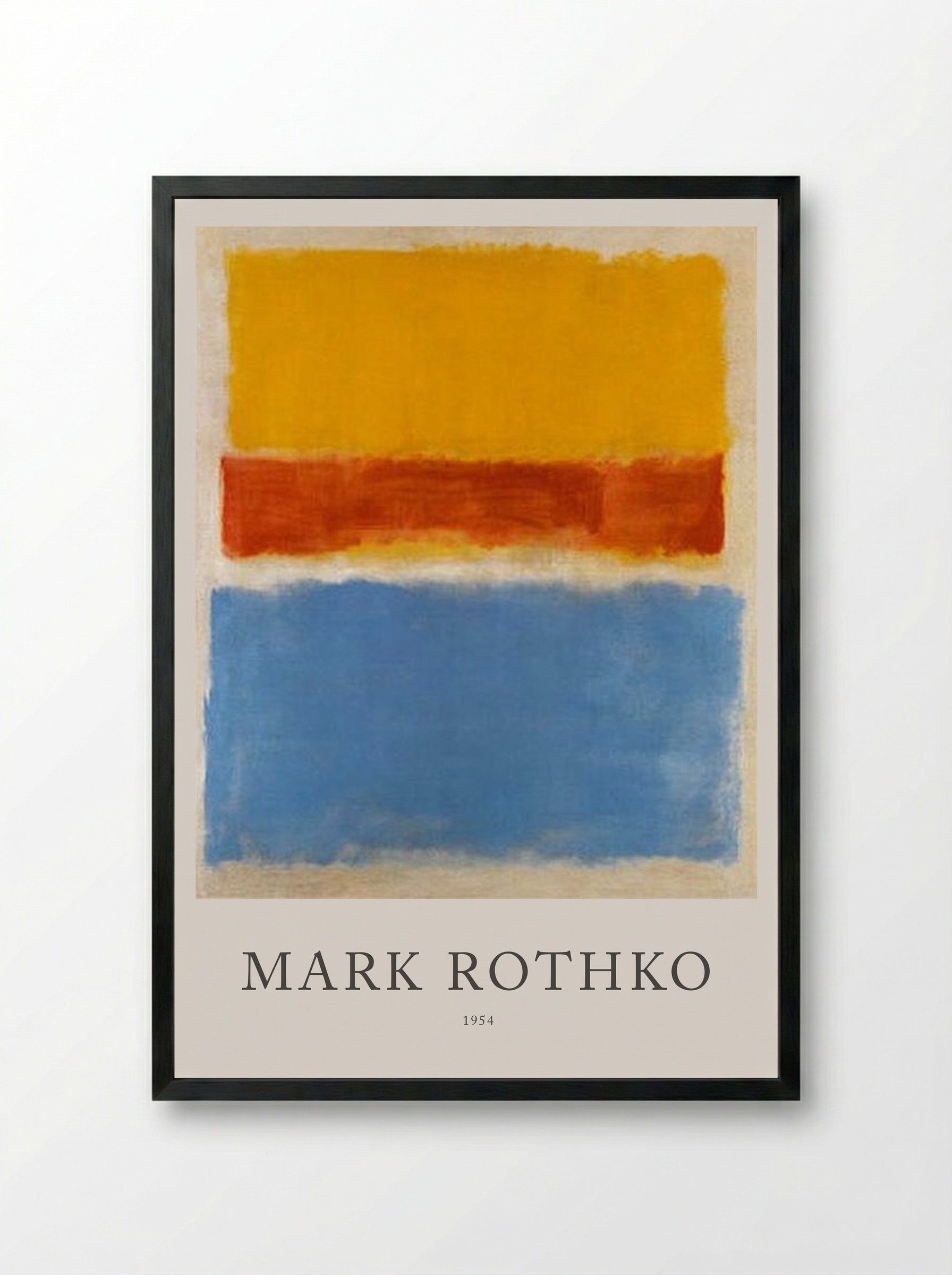 Untitled (Yellow, Red, Blue) - Mark Rothko - Framed Print Black