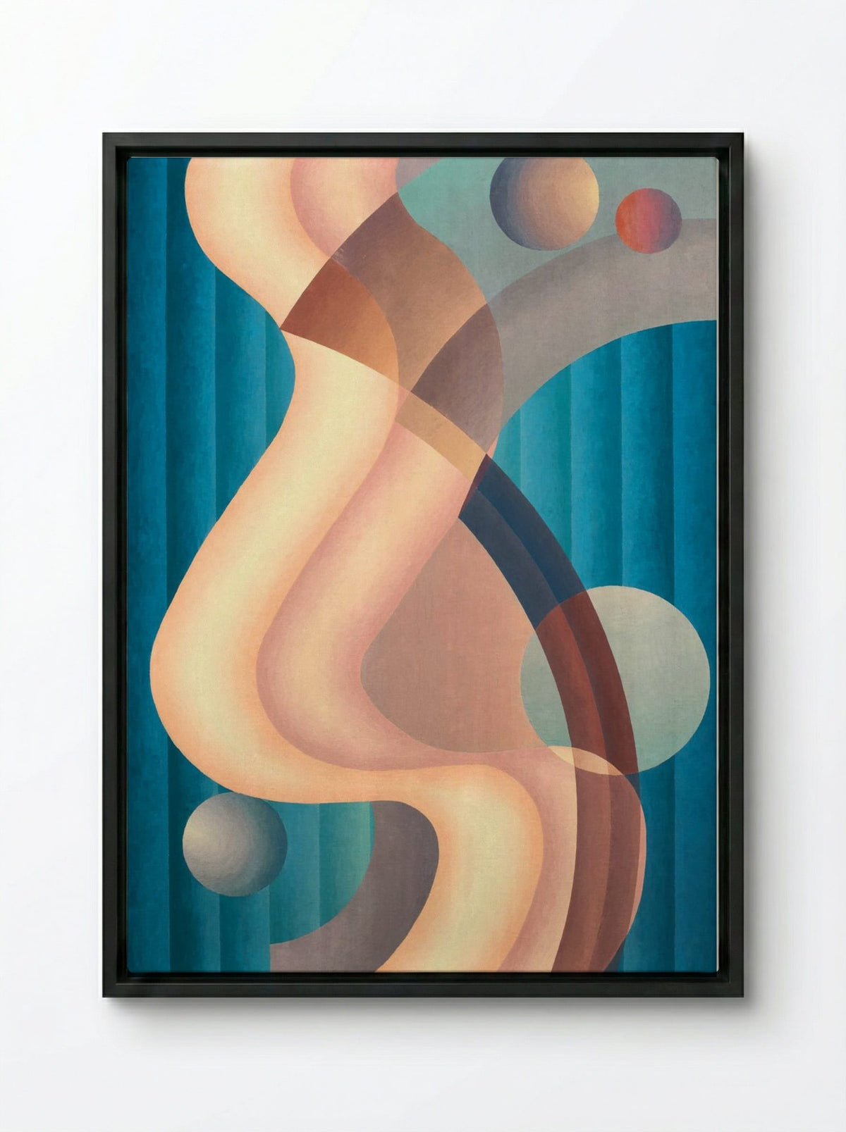 Composition No. 6 - Stuart Walker - Framed Canvas Black