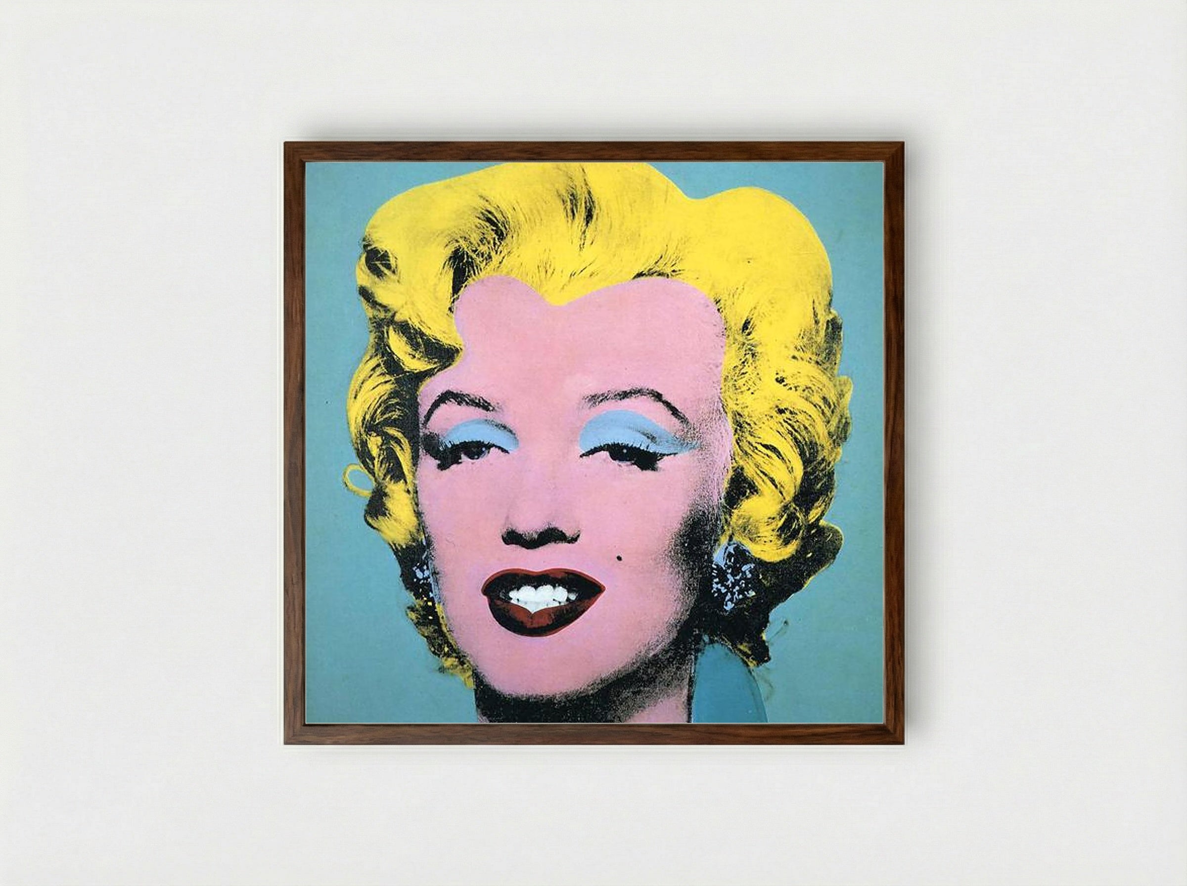 Marilyn (Andy Warhol) - Andy Warhol - Framed Print Dark Wood