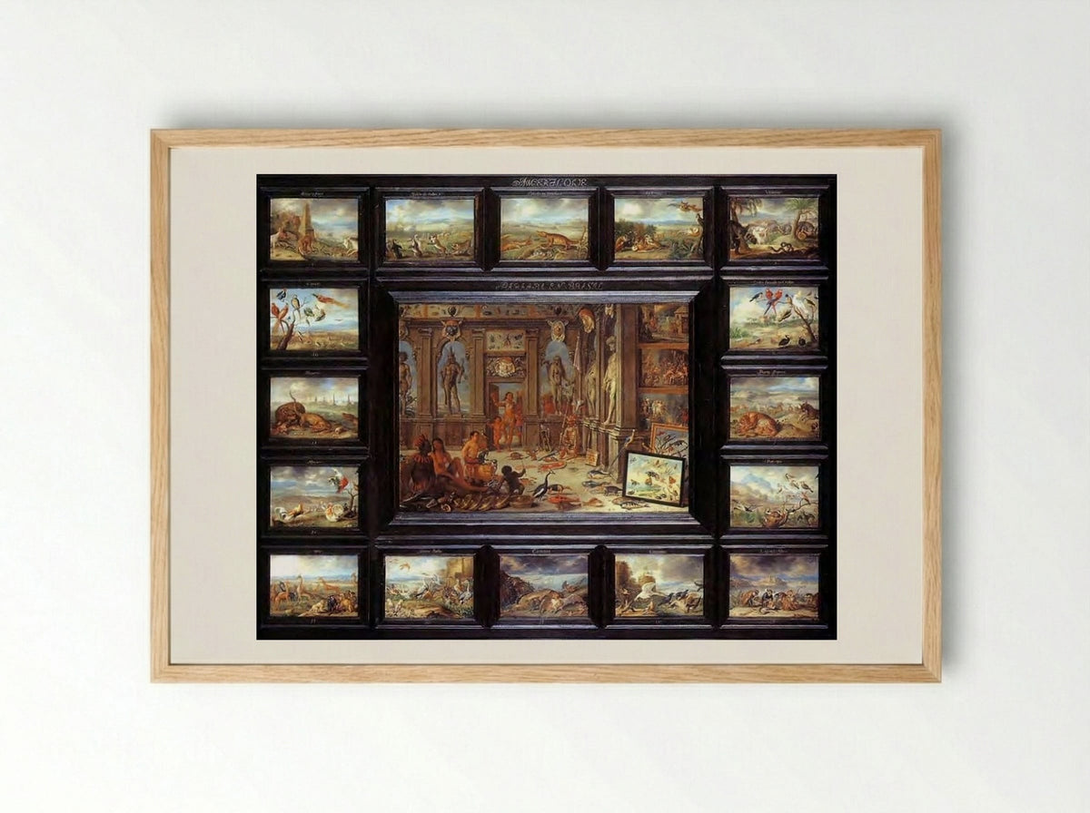 America - Jan van Kessel the Elder - Framed Print Wood
