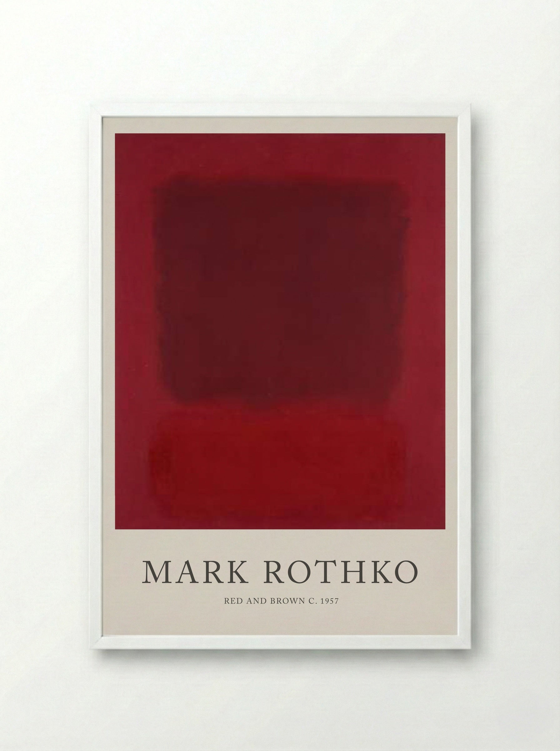 Red and Brown - Mark Rothko - Framed Print White