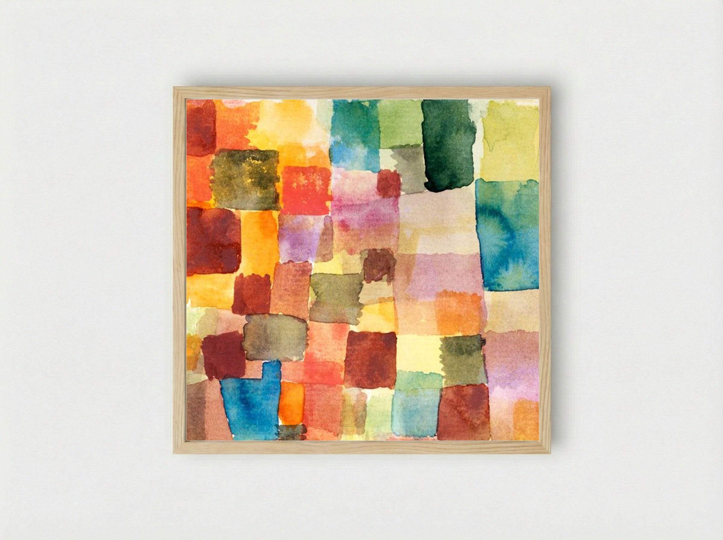 Untitled (Colour Grid) - Paul Klee - Framed Print Wood