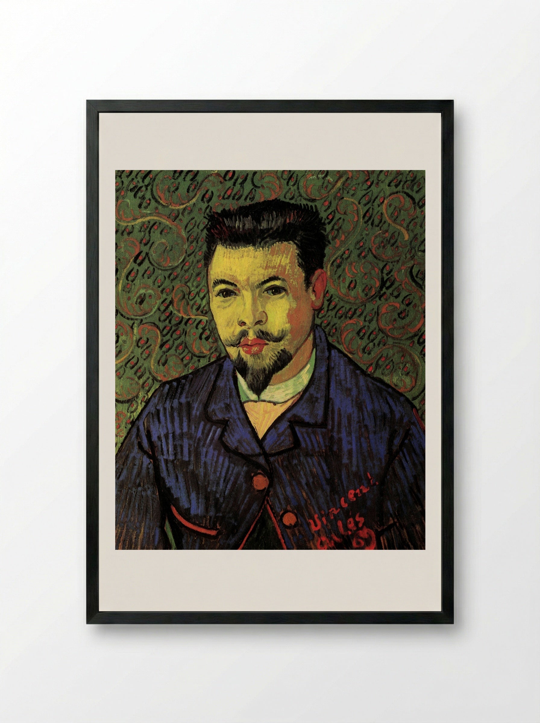 Portrait of Dr. Félix Rey - Vincent van Gogh - Framed Print Black