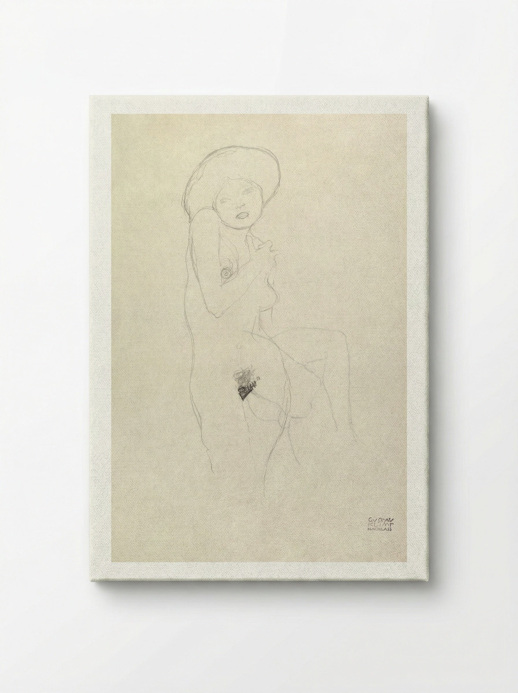 Standing Nude (Seated Woman) - Gustav Klimt - Canvas