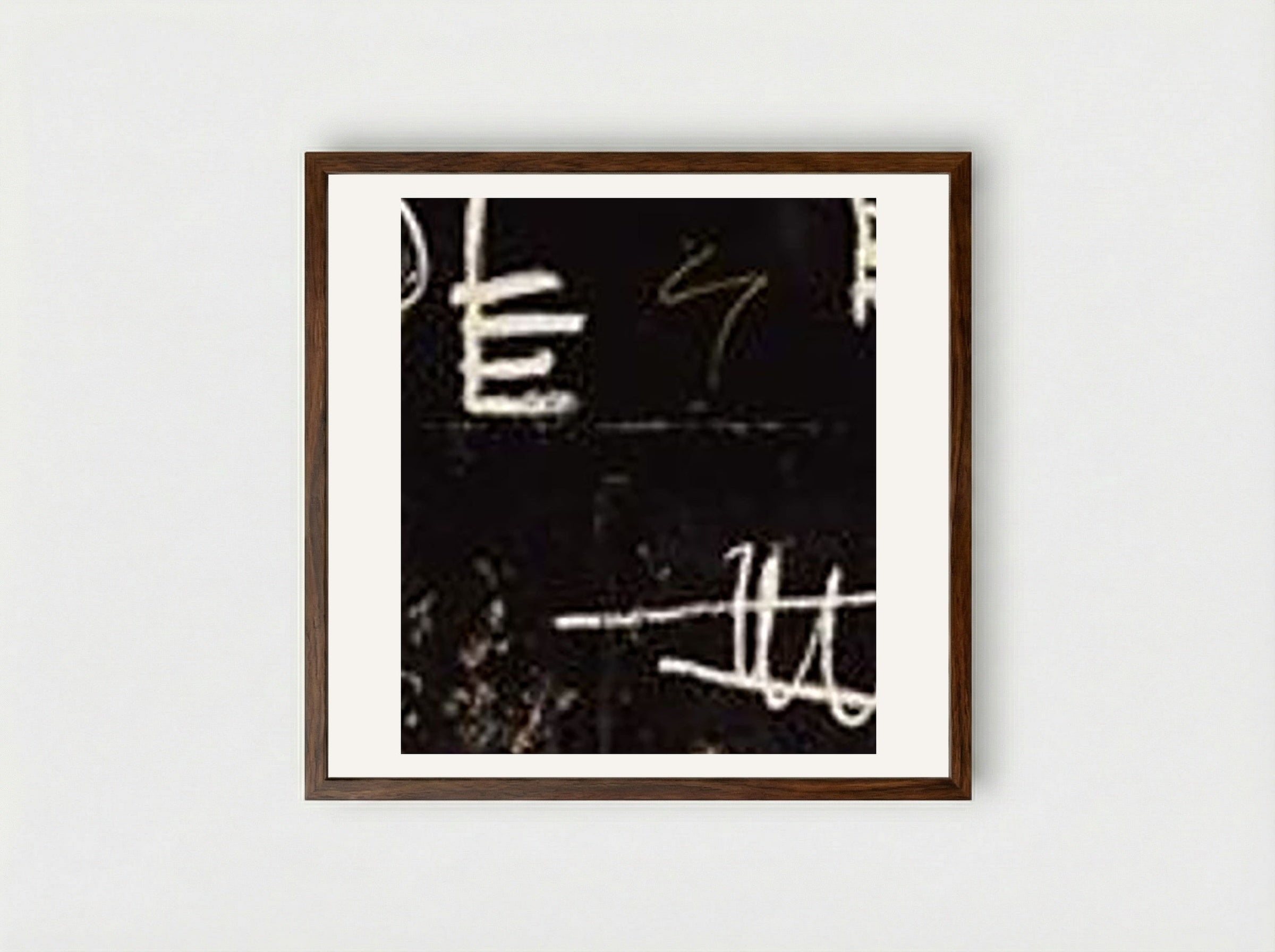 Black Tar and Feathers - Jean-Michel Basquiat - Framed Print Dark Wood