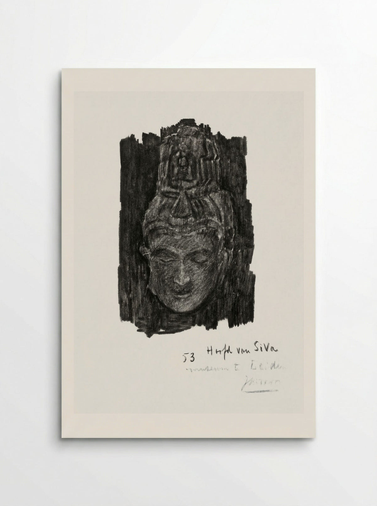 Study of Head of Shiva in the Museum of Ethnology in Leiden - Jan Toorop - Poster