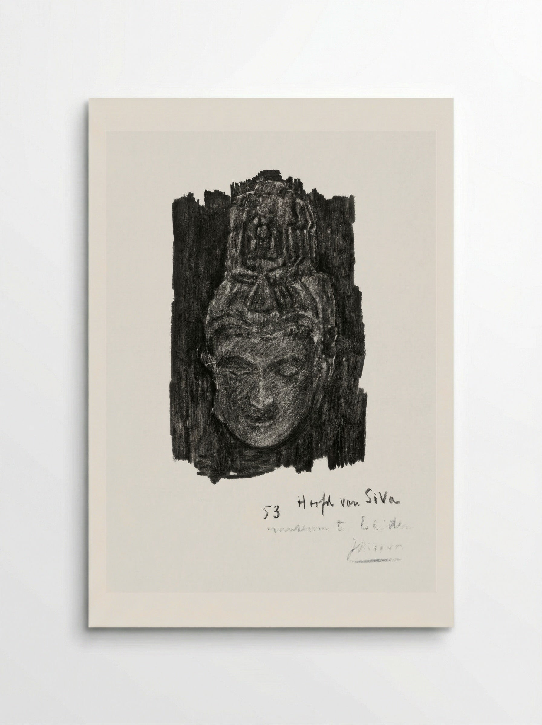 Study of Head of Shiva in the Museum of Ethnology in Leiden - Jan Toorop - Poster