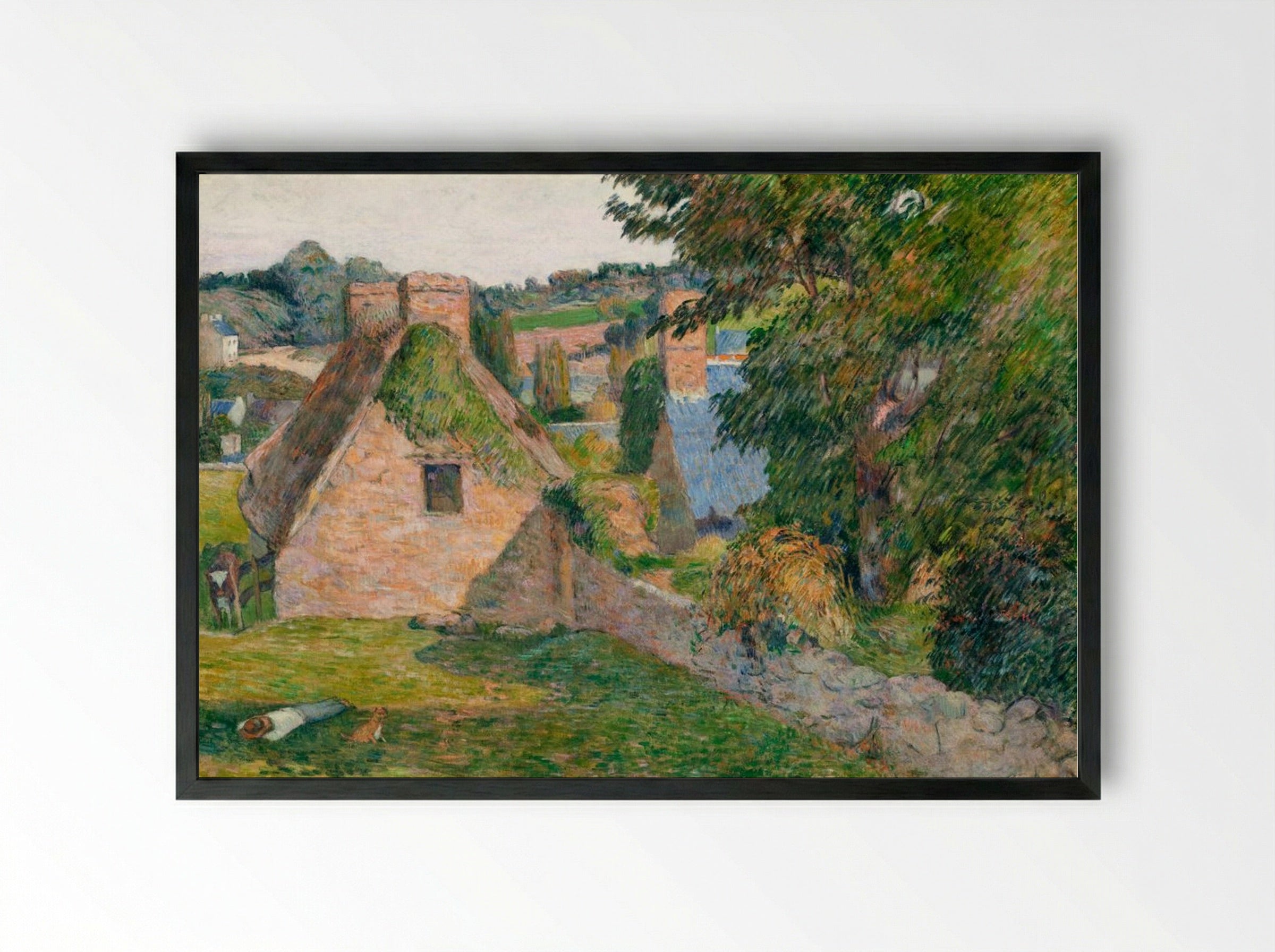 The Field of Derout-Lollichon - Paul Gauguin - Framed Print Black