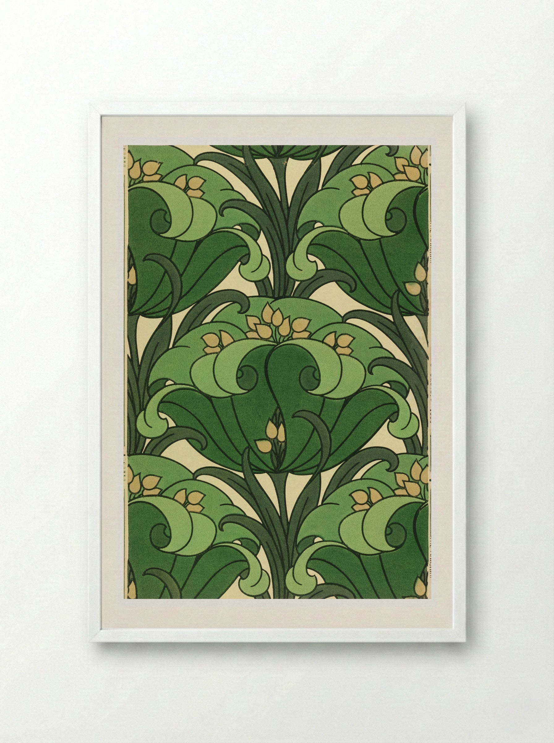 Floral Sidewall Design - William Morris - Framed Print White