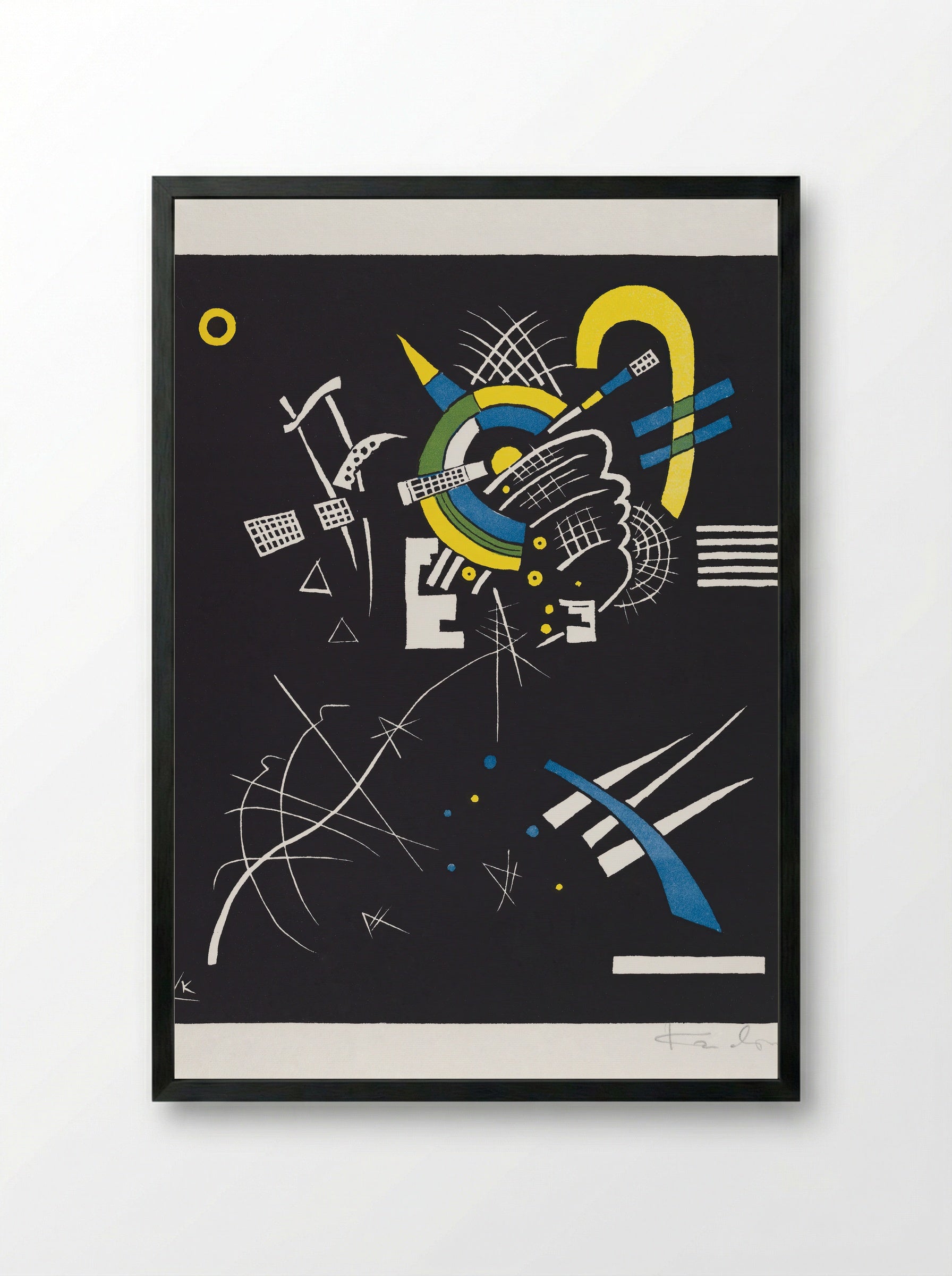 Kleine Welten VII (Small Worlds VII) - Wassily Kandinsky - Framed Print Black