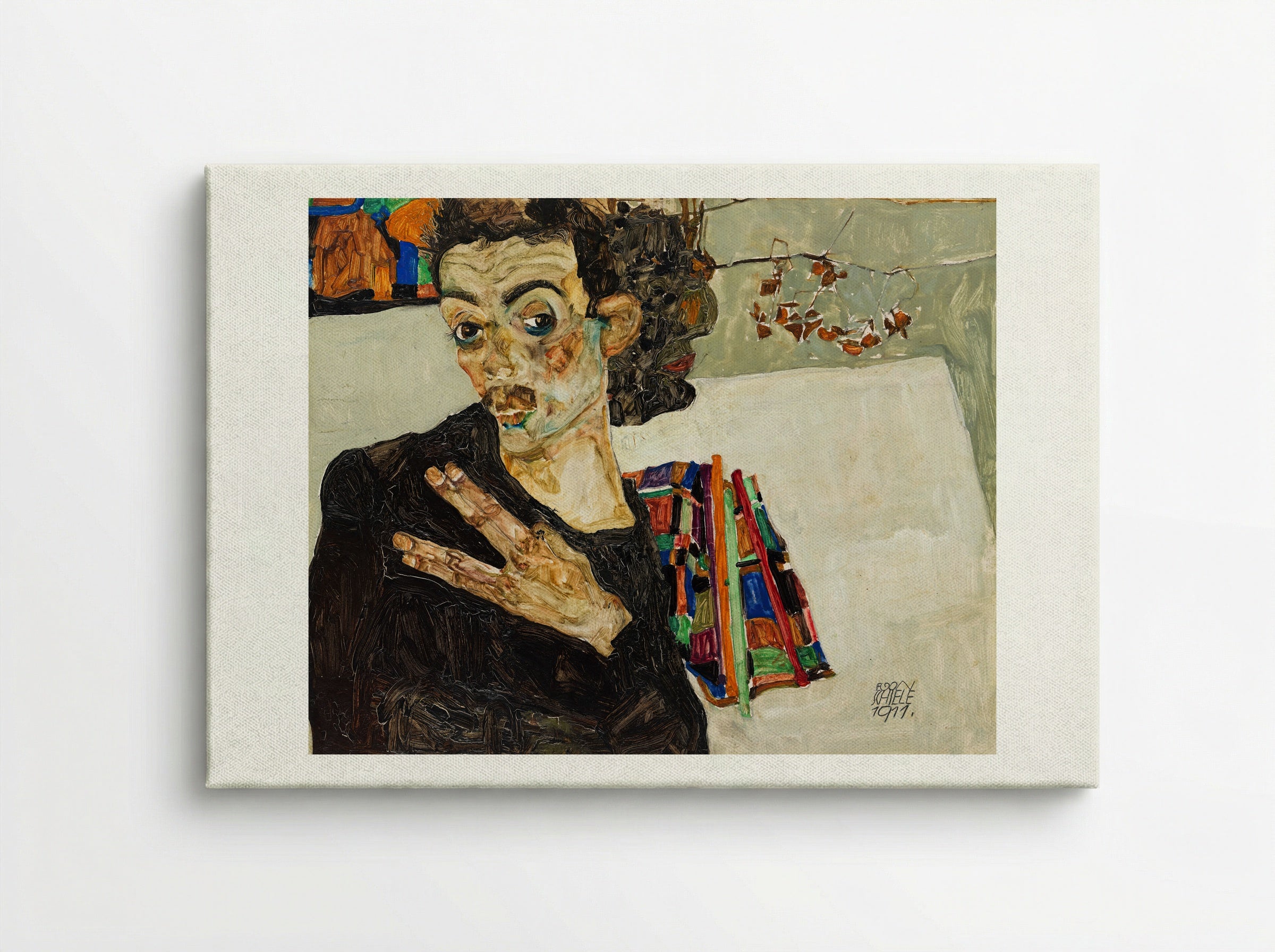 Self-Portrait - Egon Schiele - Canvas