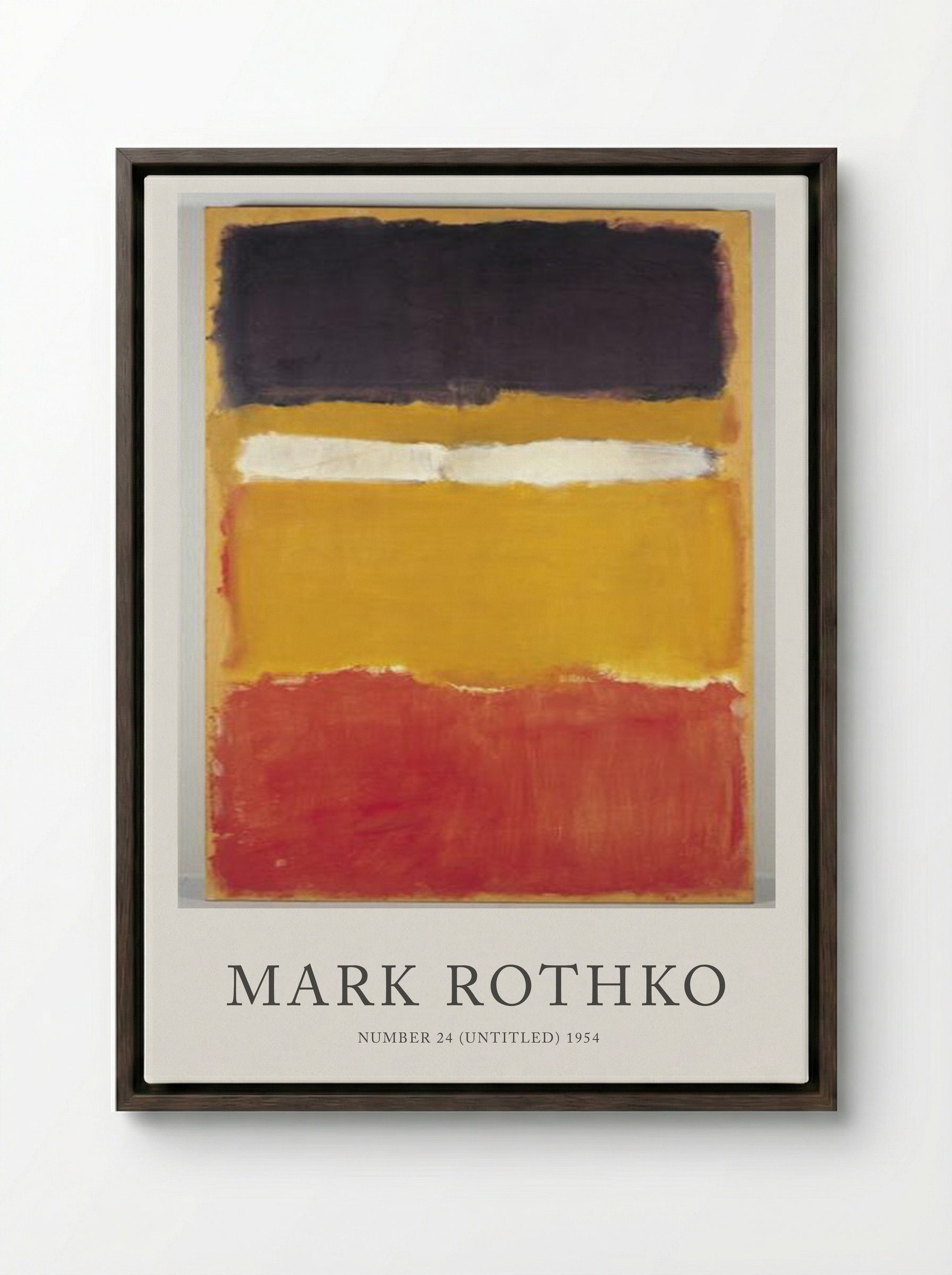 Number 24 (Untitled) - Mark Rothko - Framed Canvas Dark Wood