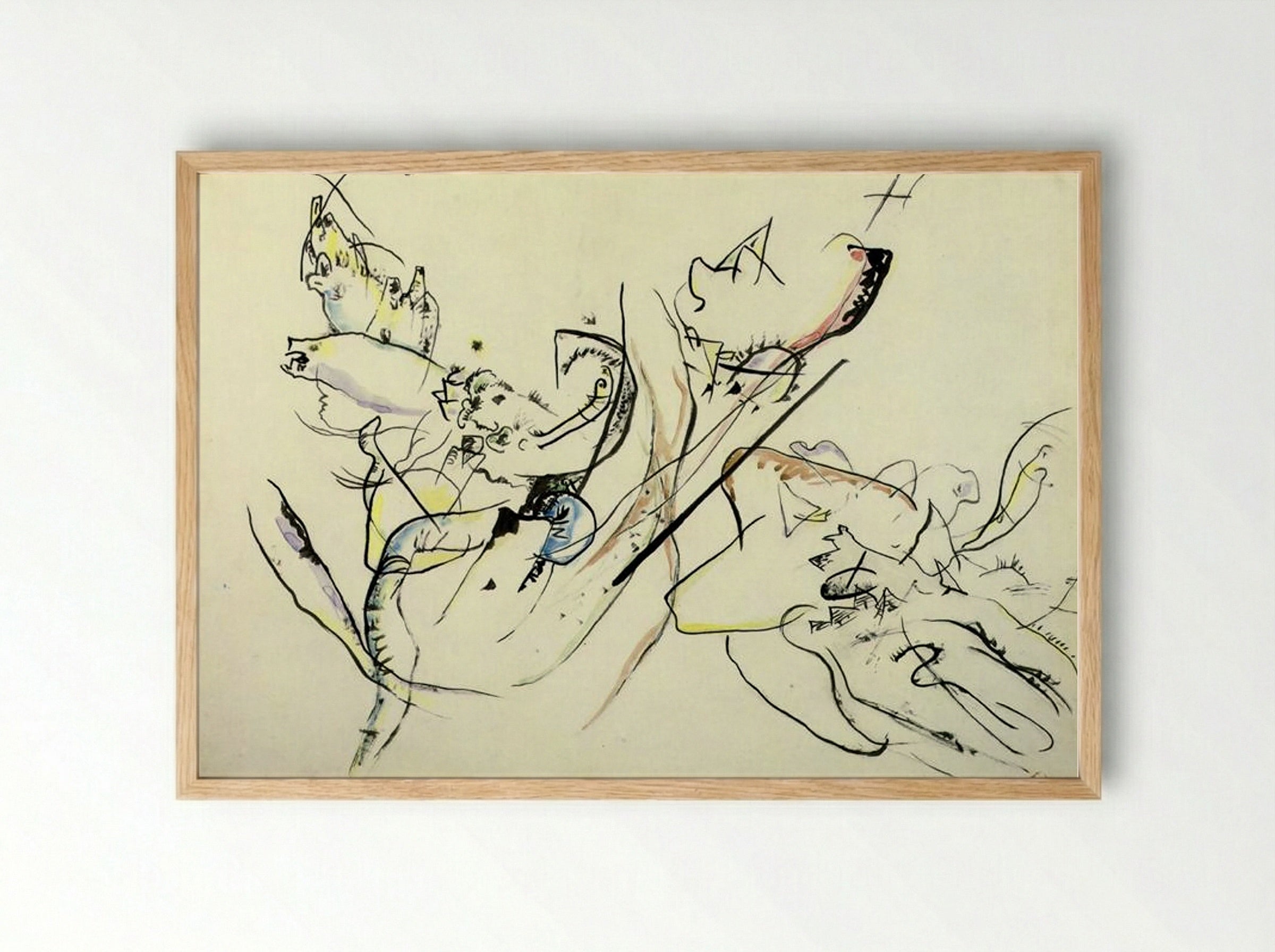 Untitled (Abstract Composition) - Wassily Kandinsky - Framed Print Wood