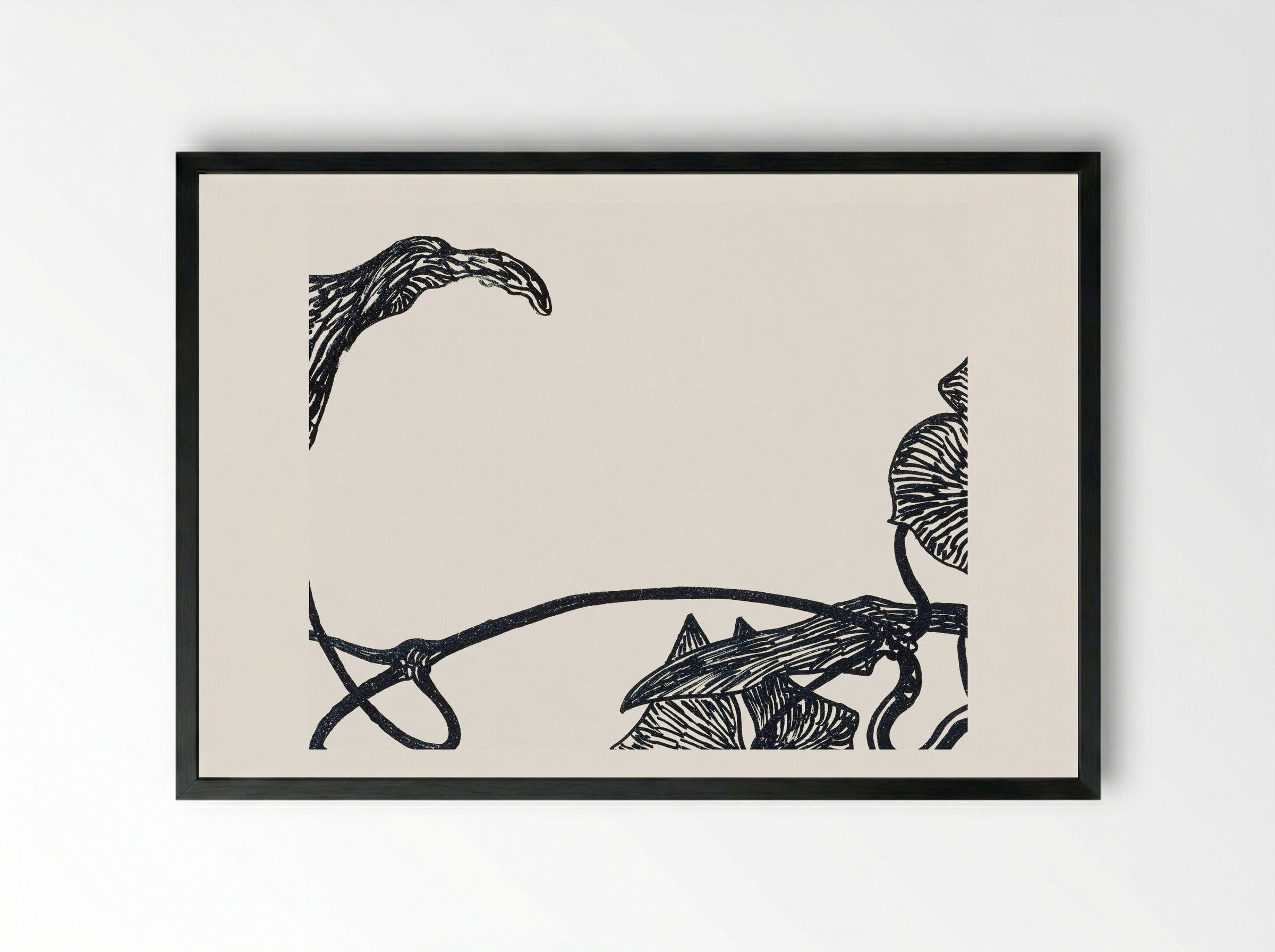 Augurkenplant (Cucumber Plant) - Theo van Hoytema - Framed Print Black