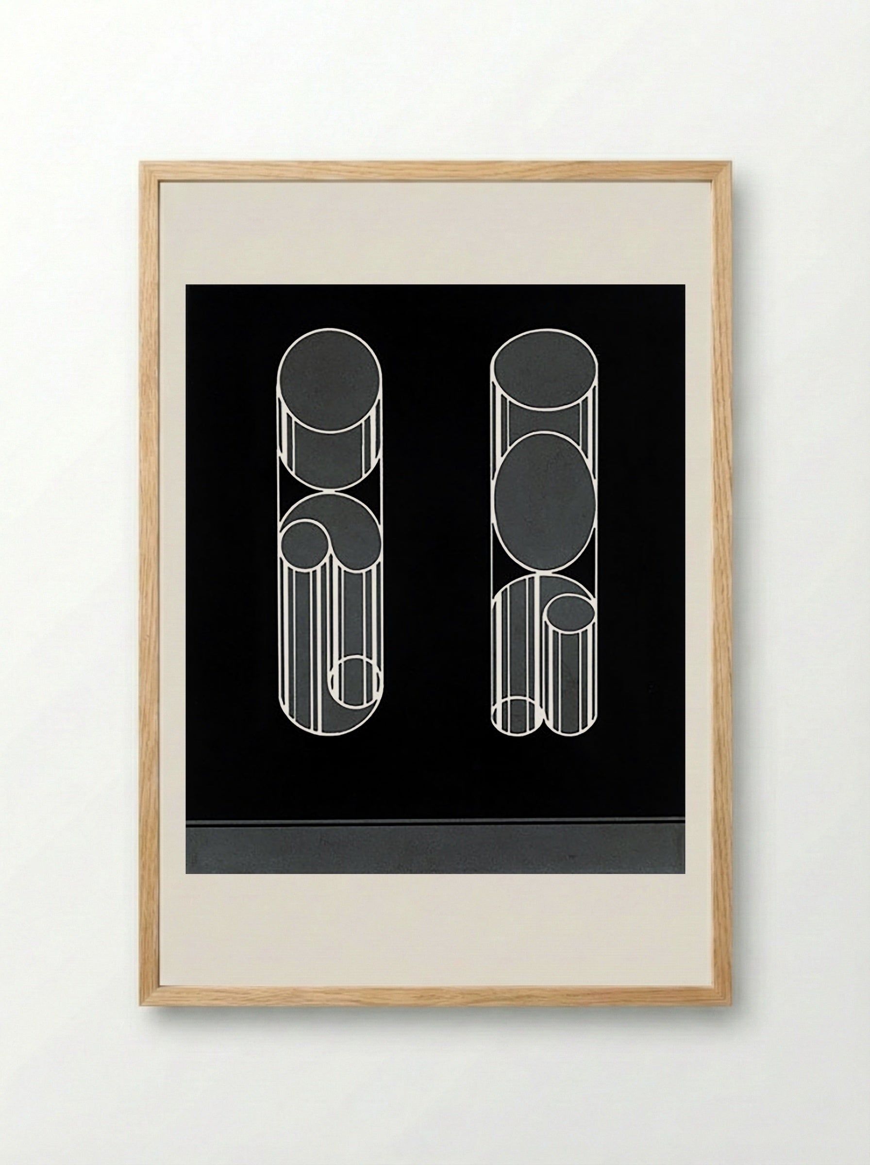Impossible Cylinders - Fine Art Print - Framed Print Wood