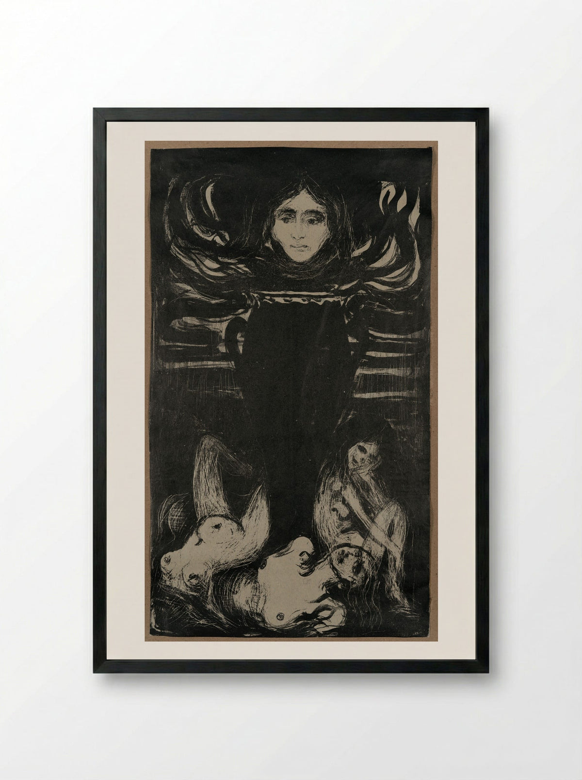 The Urn - Edvard Munch - Framed Print Black