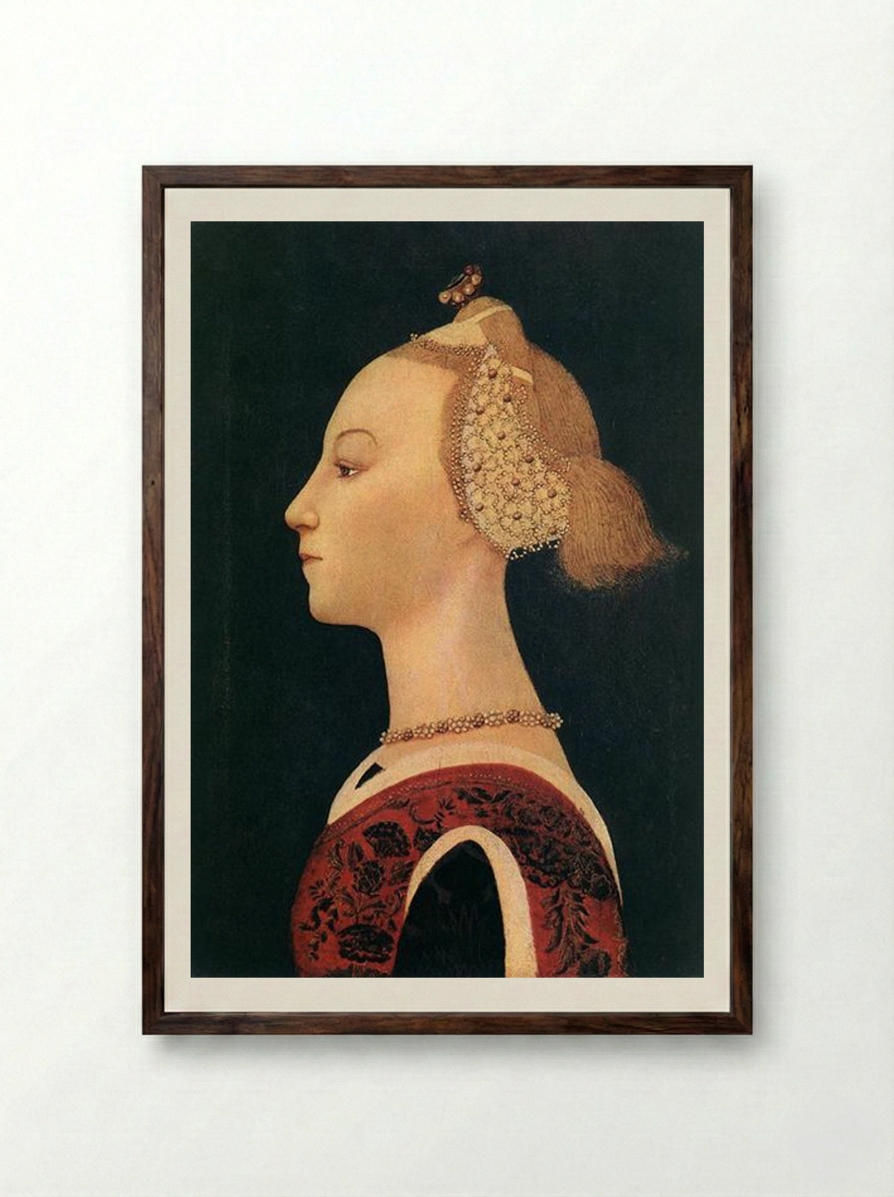Portrait of a Lady - Paolo Uccello - Framed Print Dark Wood