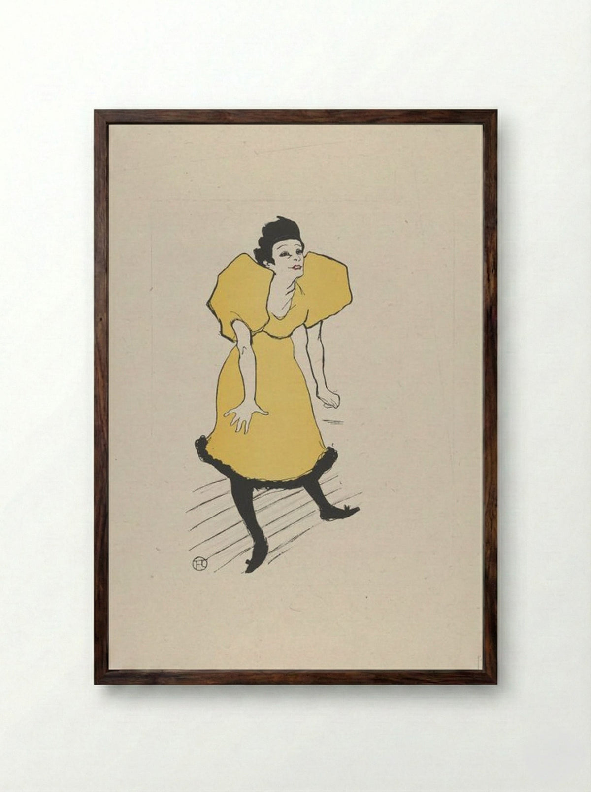 Polaire - Henri de Toulouse-Lautrec - Framed Print Dark Wood