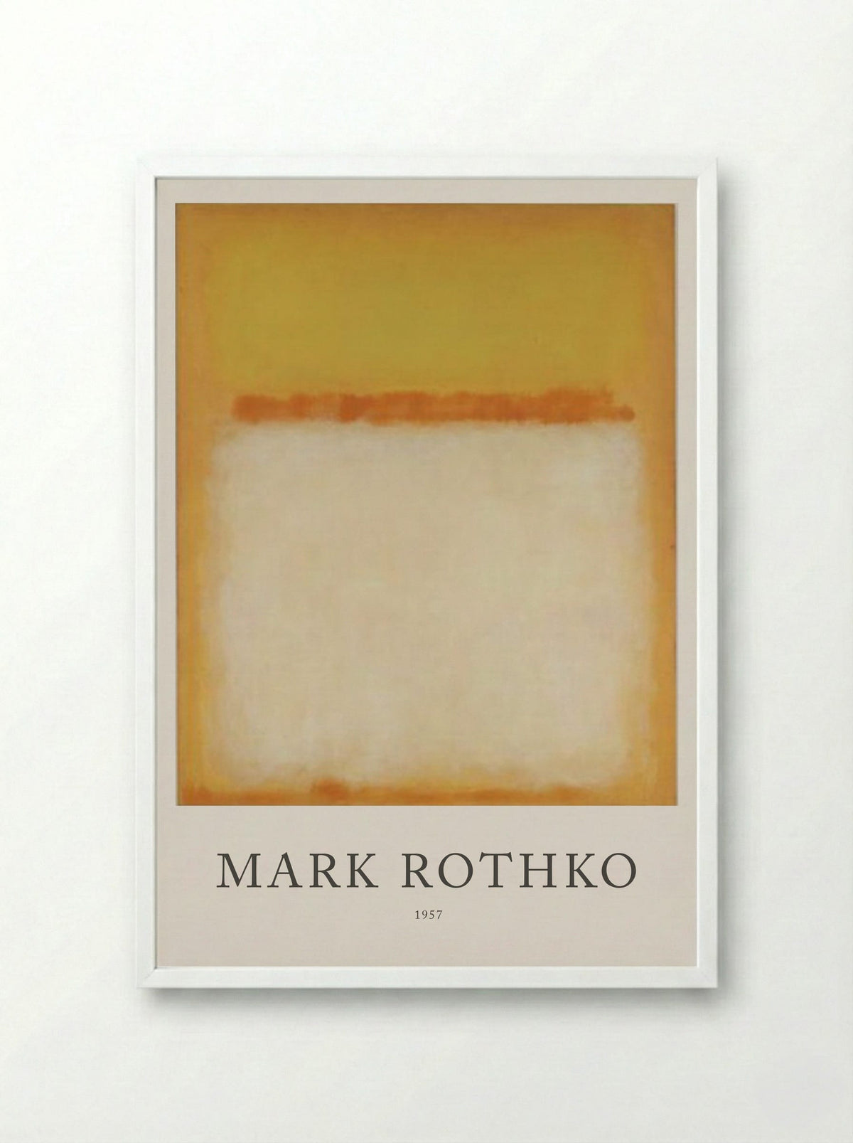 Untitled (Yellow, Orange, White) - Mark Rothko - Framed Print White