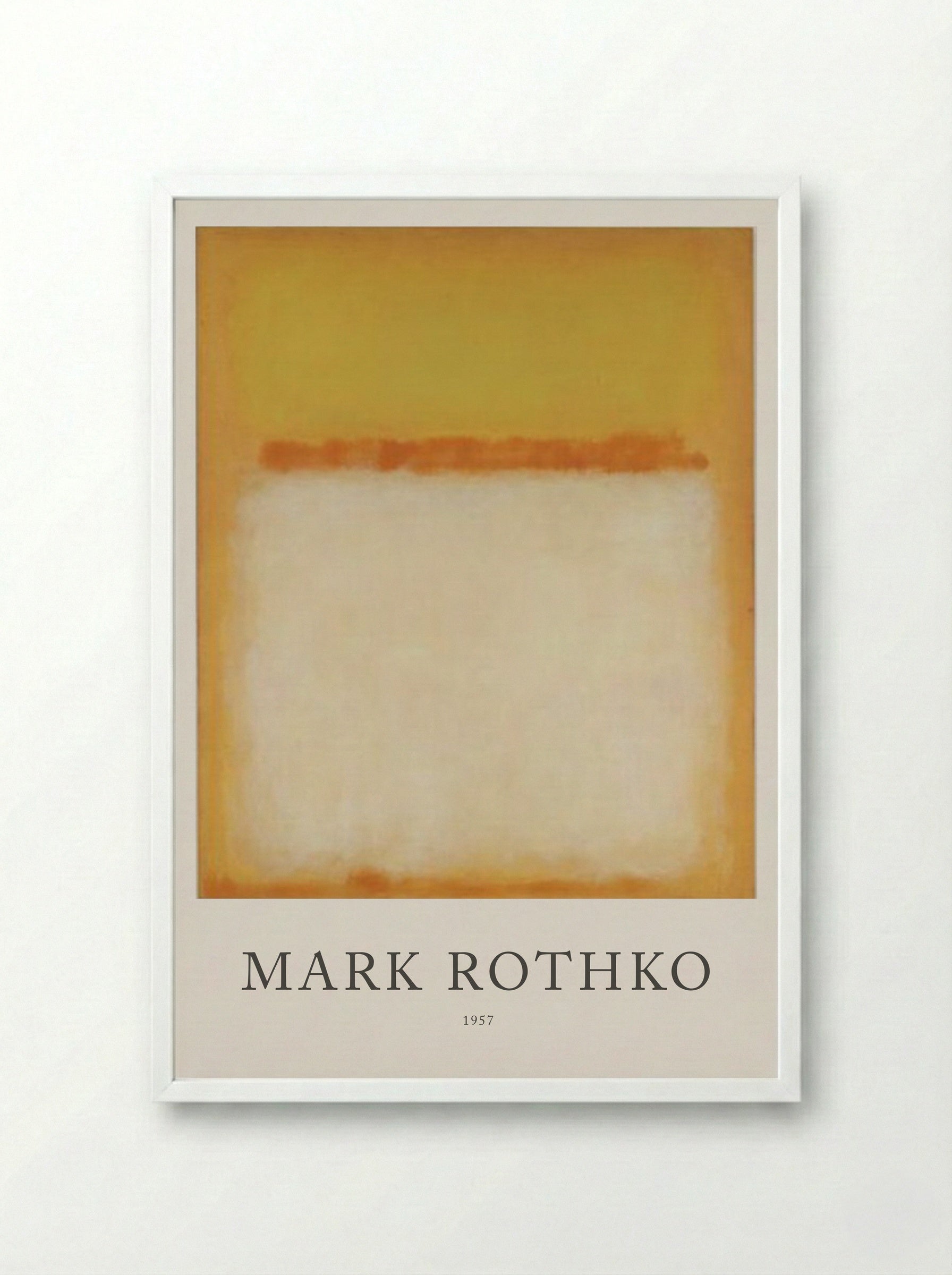 Untitled (Yellow, Orange, White) - Mark Rothko - Framed Print White