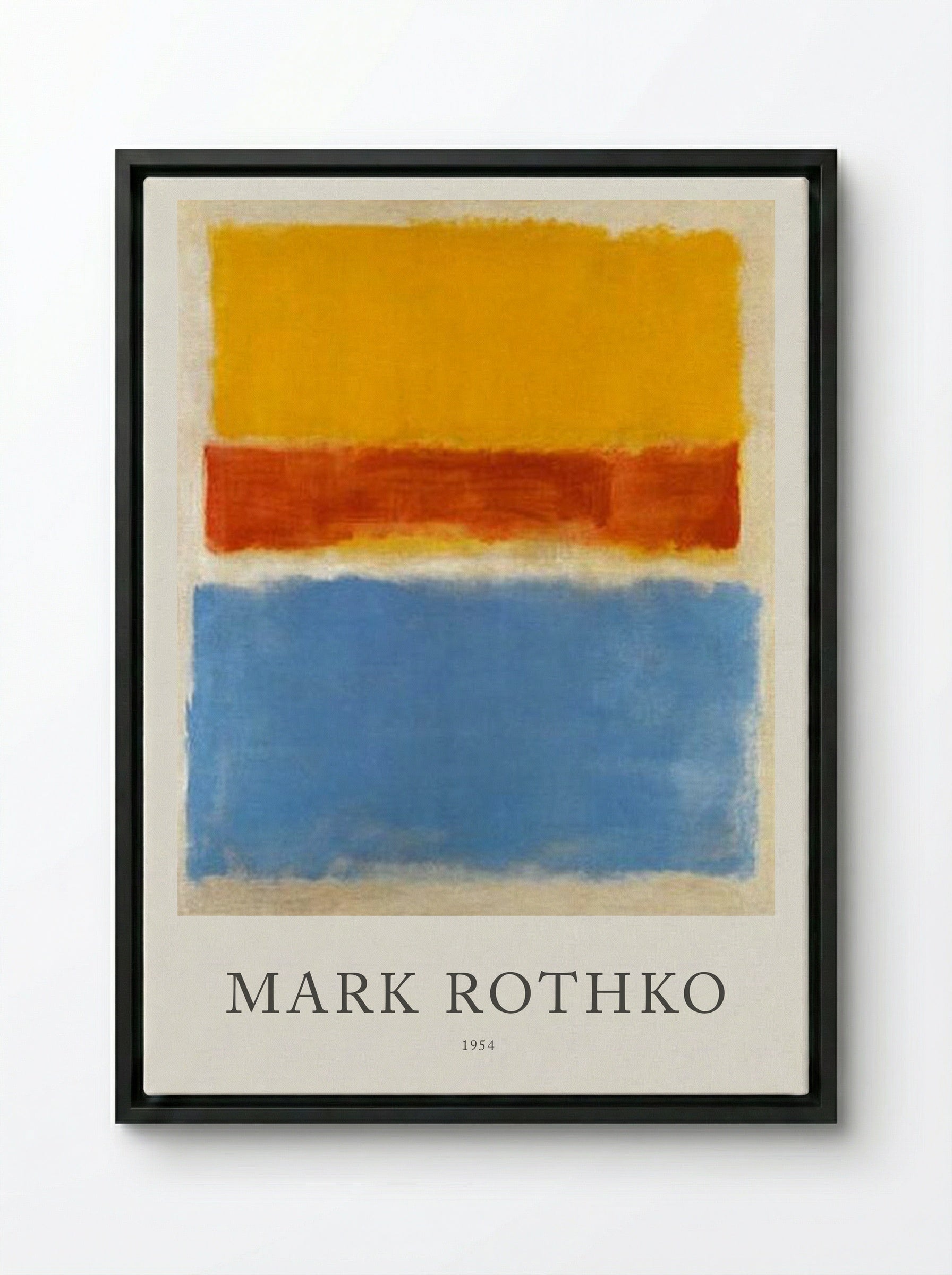 Untitled (Yellow, Red, Blue) - Mark Rothko - Framed Canvas Black
