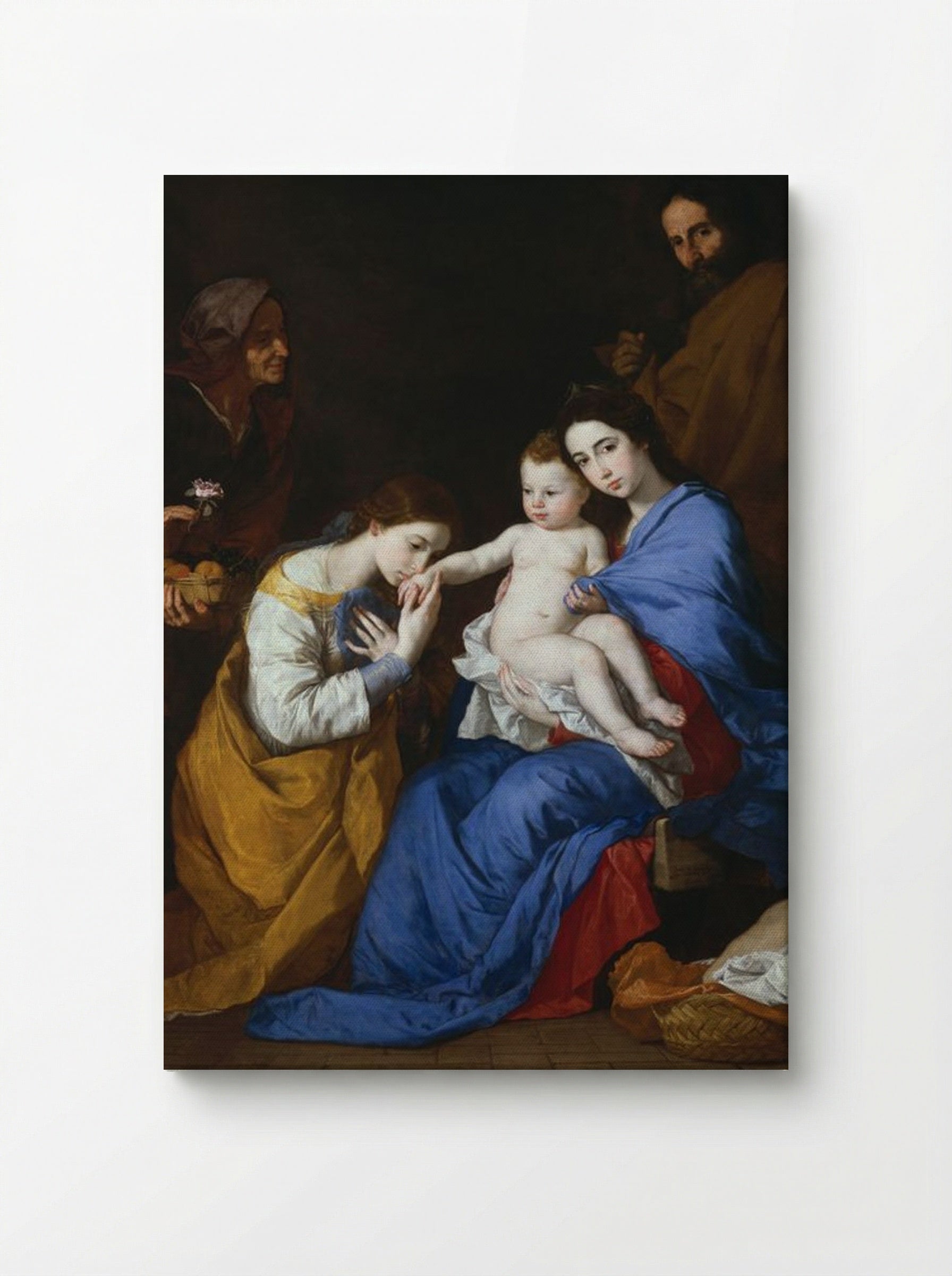 The Holy Family with Saints Anne and Catherine of Alexandria - Jusepe de Ribera - Canvas
