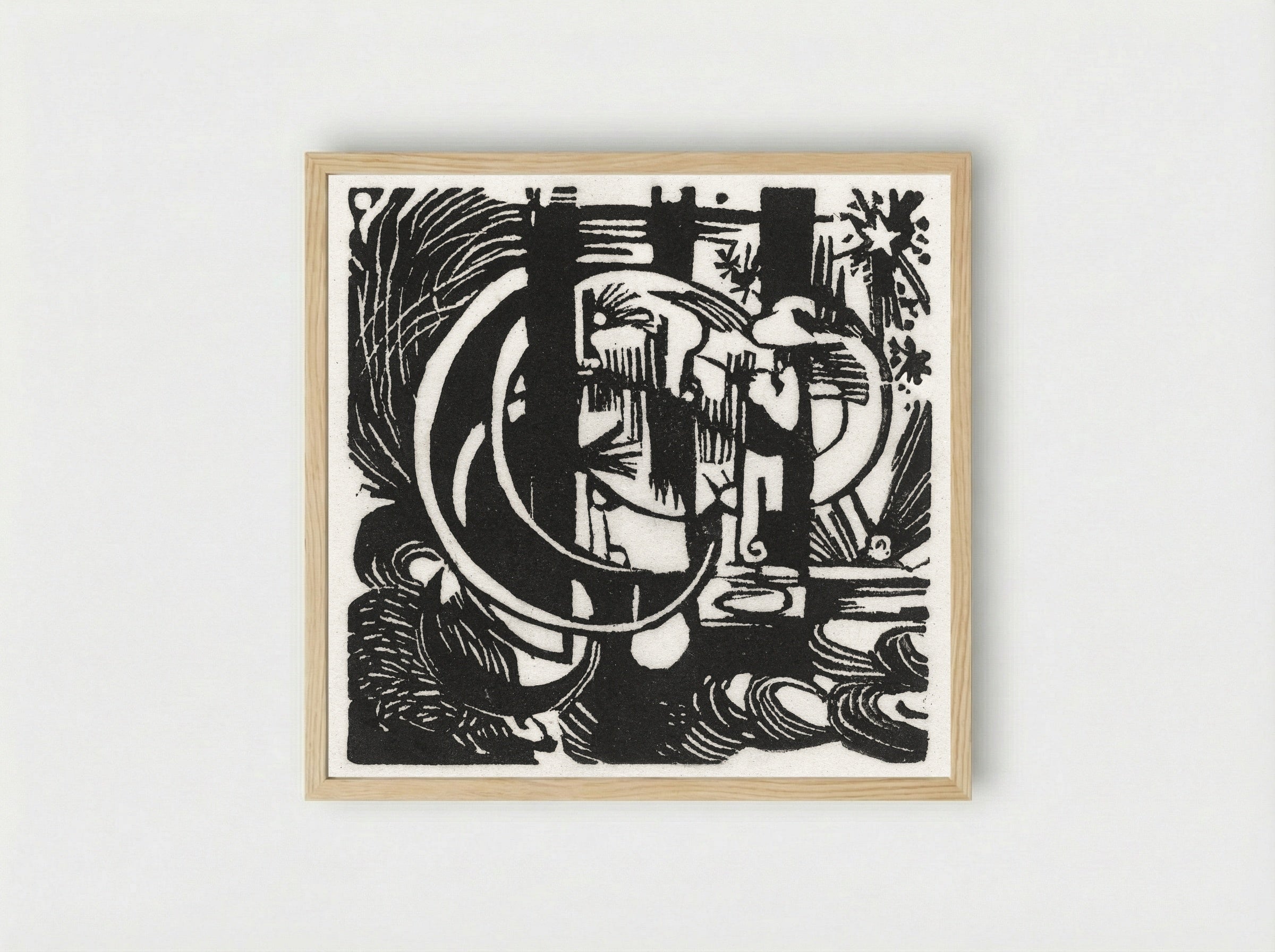 Lizards - Franz Marc - Framed Print Wood