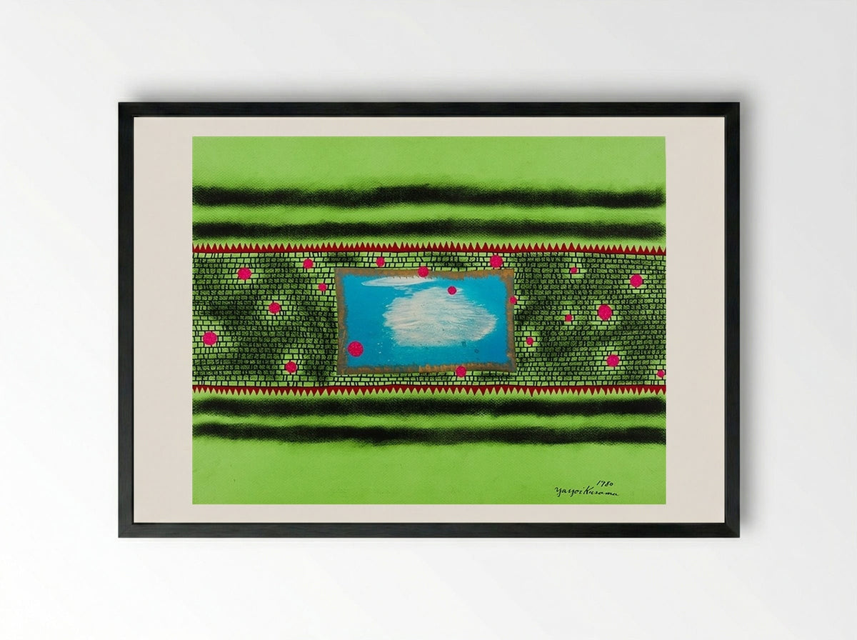 Traveling Water - Yayoi Kusama - Framed Print Black