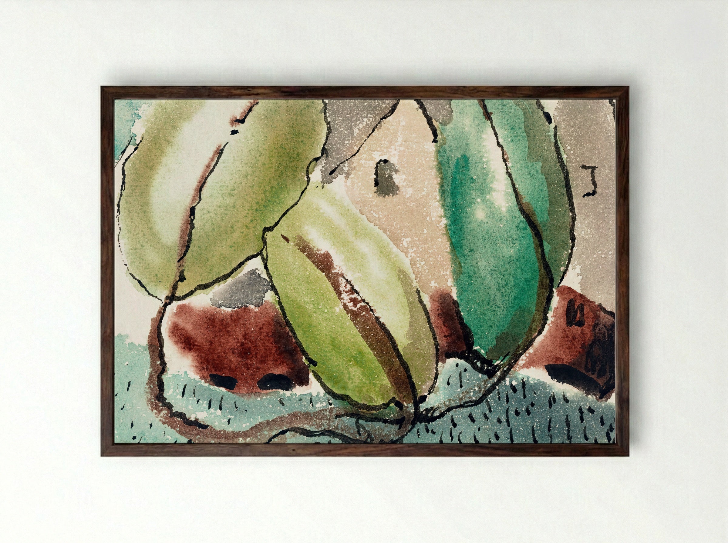 Dove's House with Trees - Arthur Dove - Framed Print Dark Wood
