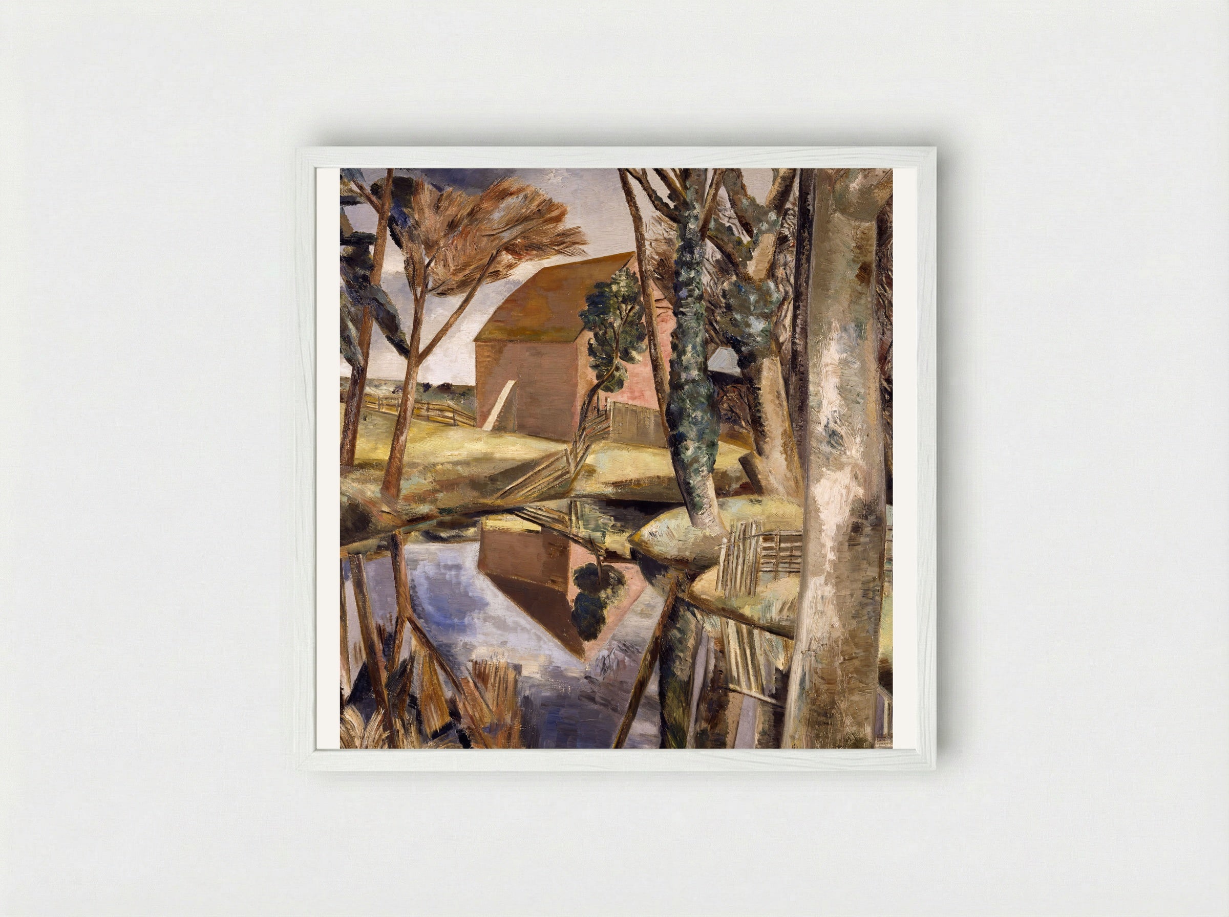 Oxenbridge Pond - Paul Nash - Framed Print White