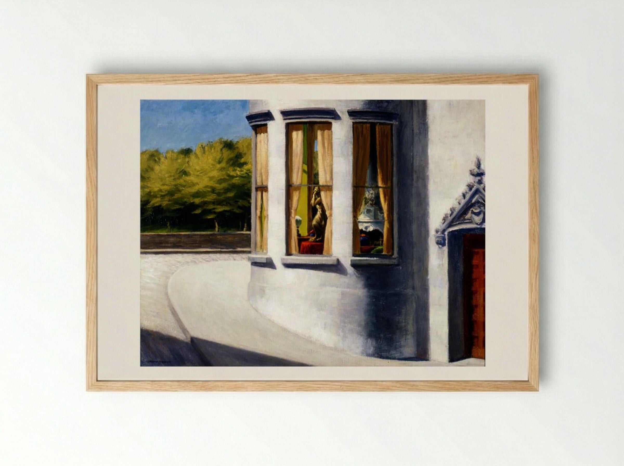 August in the City - Edward Hopper - Framed Print Wood