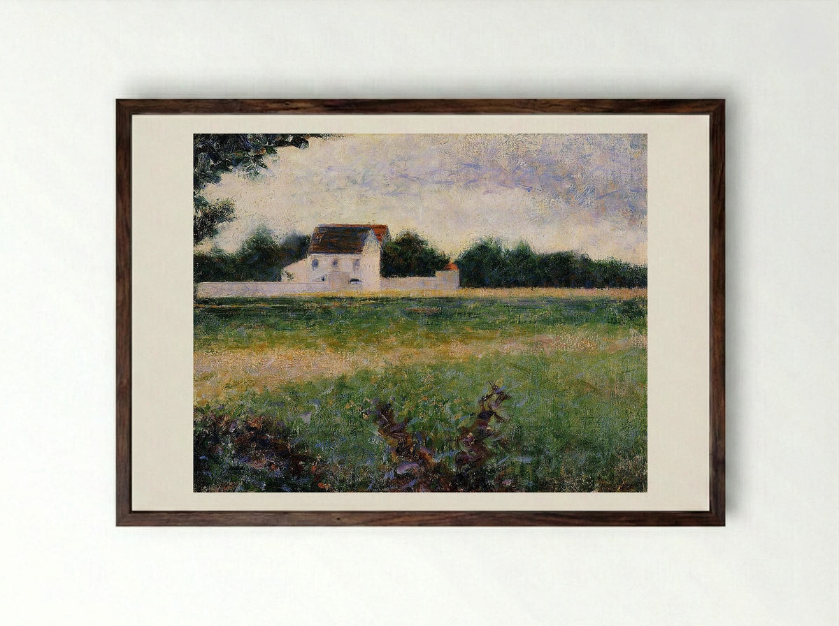 Landscape in the Île-de-France - Armand Guillaumin - Framed Print Dark Wood