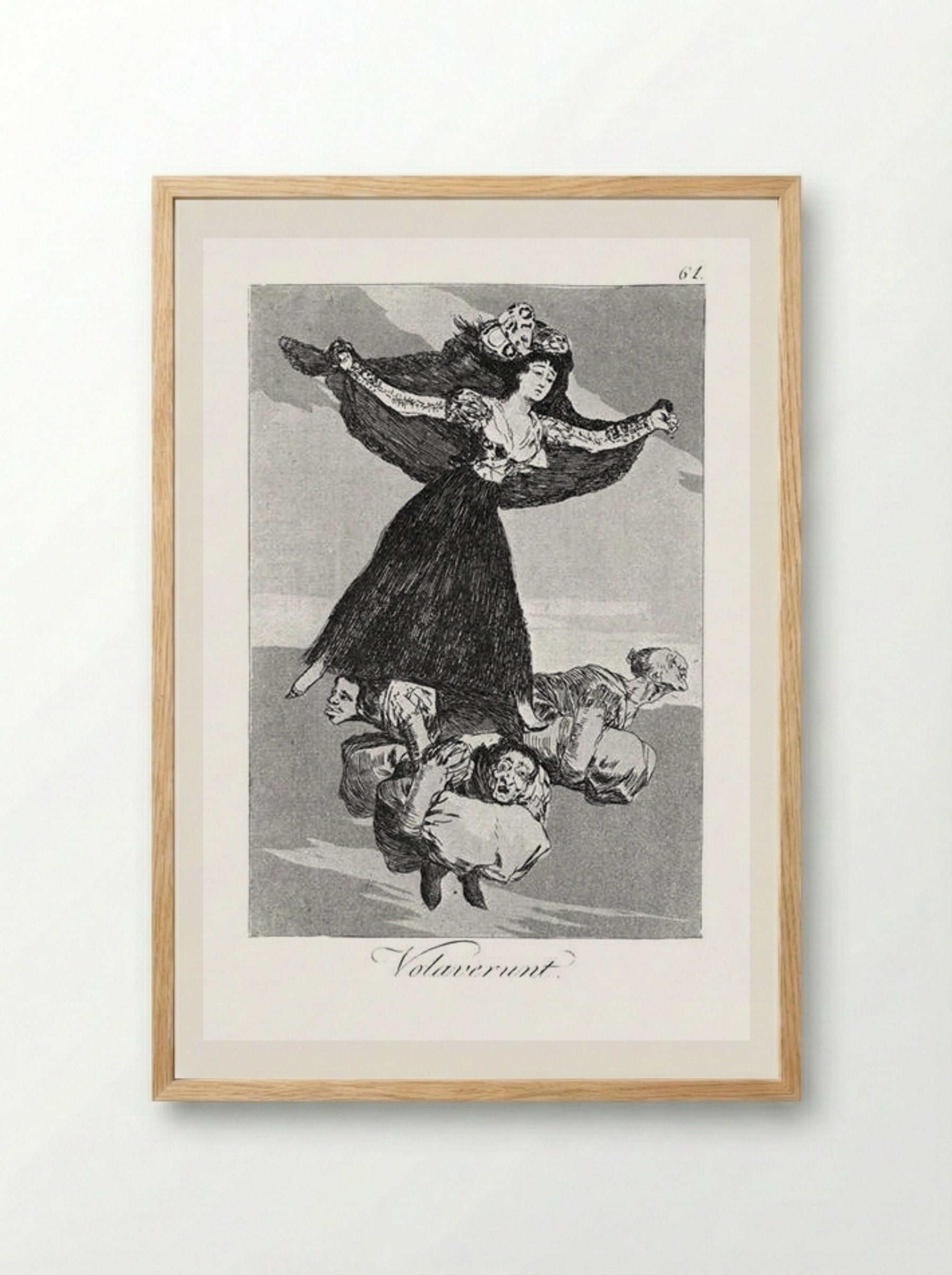 They Have Flown (Volaverunt) - Francisco Goya - Framed Print Wood