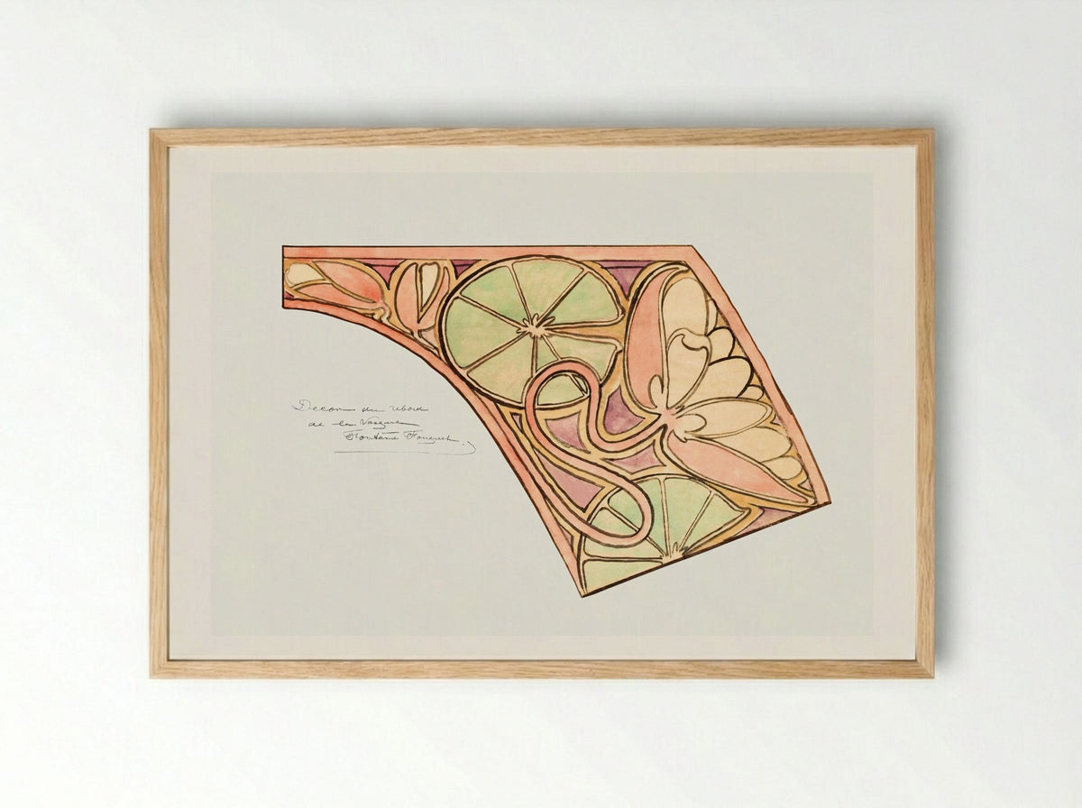 Design for the Fouquet Boutique Fountain - Alphonse Mucha - Framed Print Wood