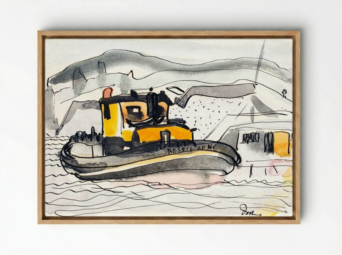 Study for 'The Bessie of New York' - Arthur Dove - Framed Canvas Wood