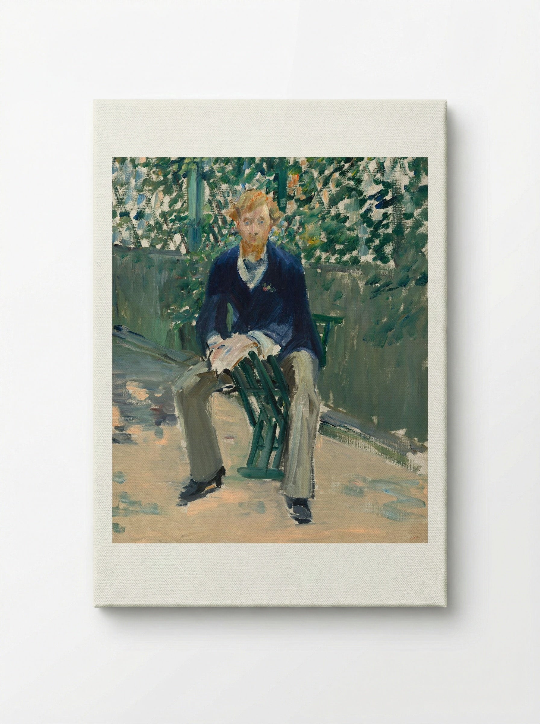 George Moore in the Artist's Garden - Édouard Manet - Canvas