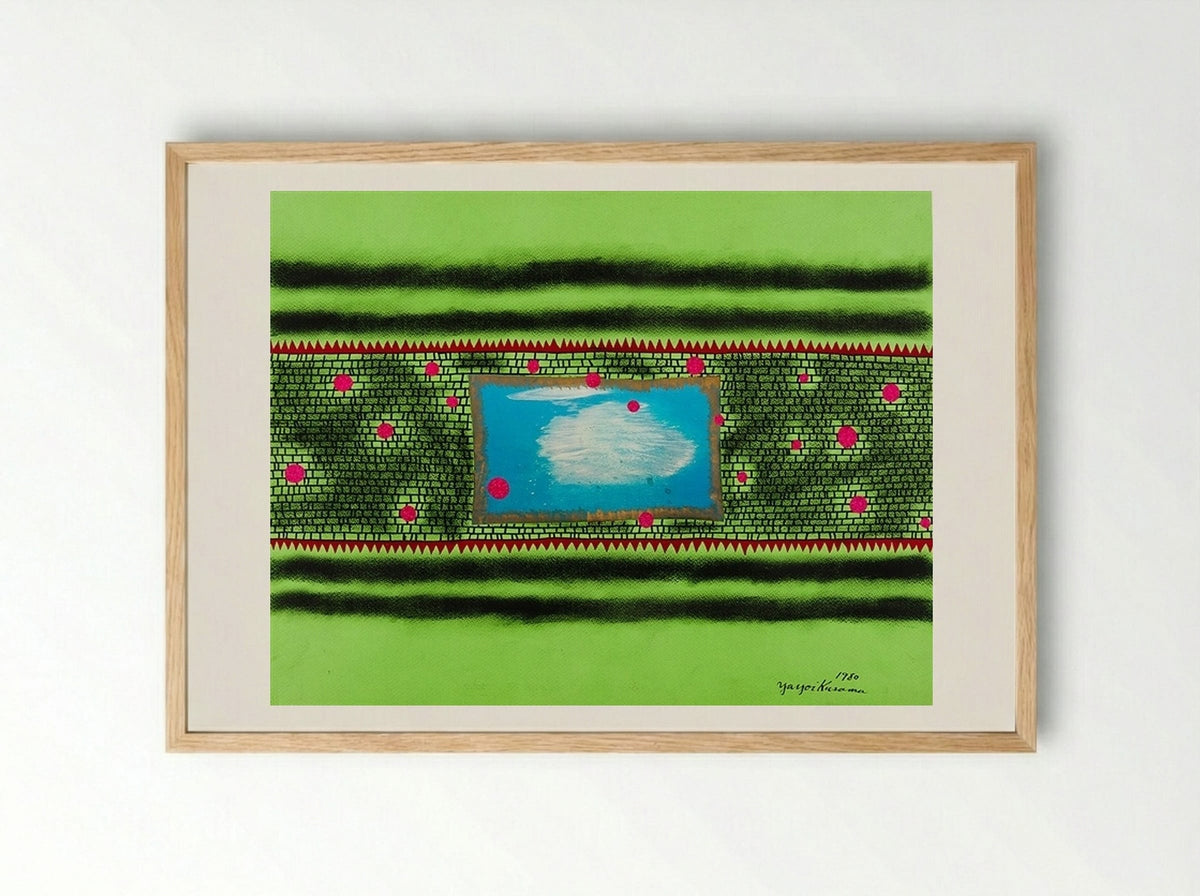 Traveling Water - Yayoi Kusama - Framed Print Wood