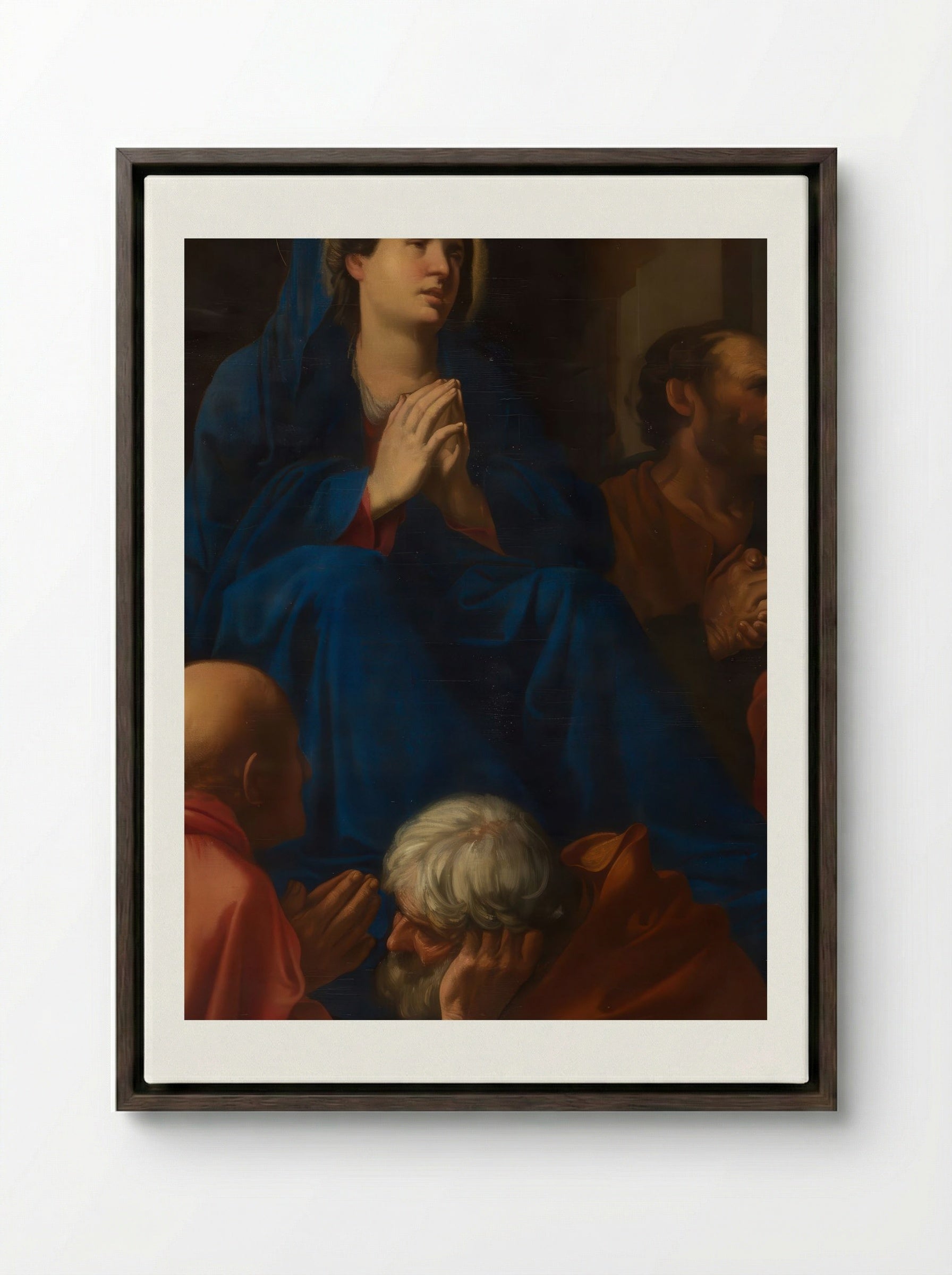 The Dormition of the Virgin - Carlo Saraceni - Framed Canvas Dark Wood