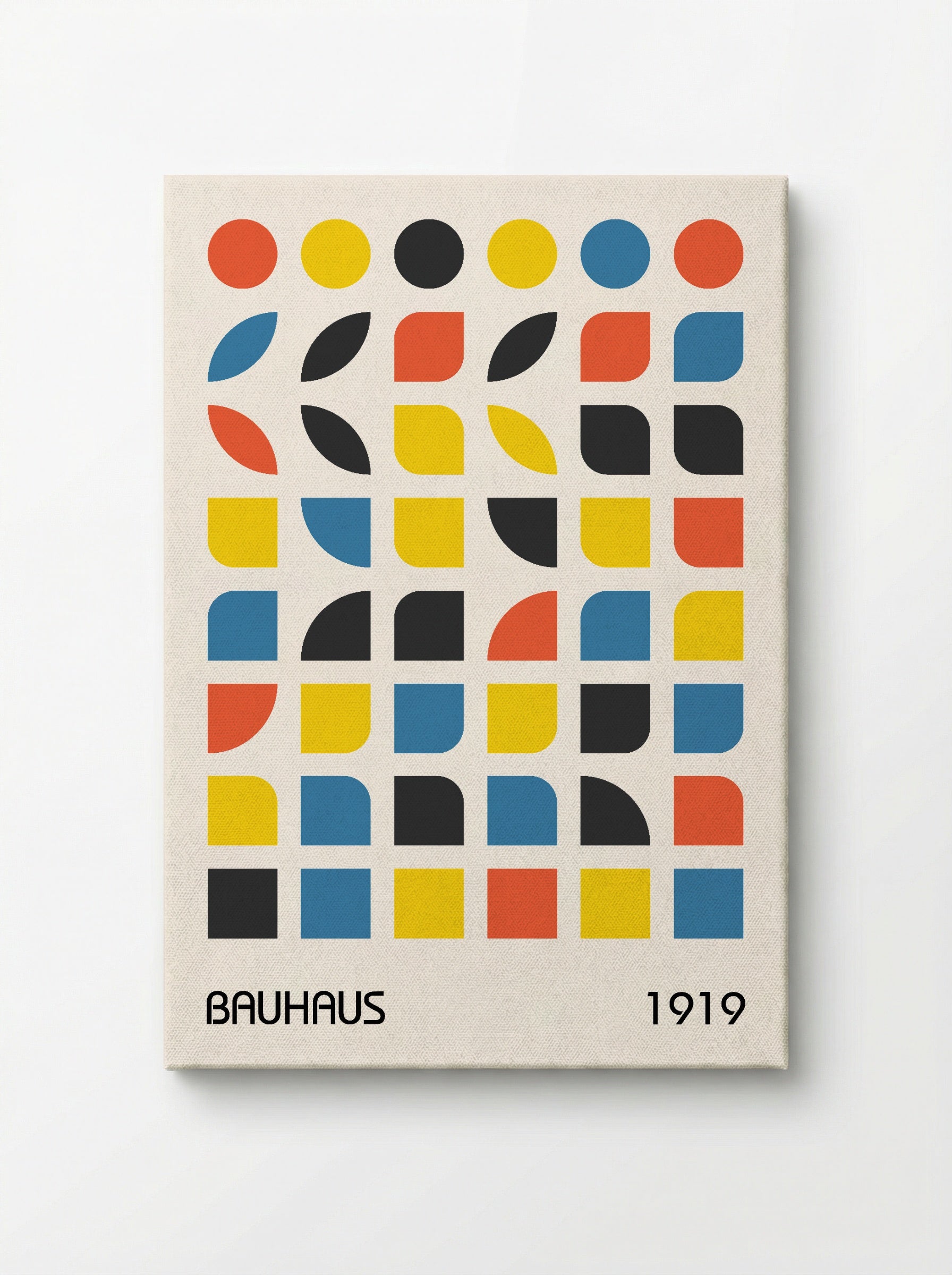 Bauhaus 1919 Geometric Colour Grid – Primary Modernist Print