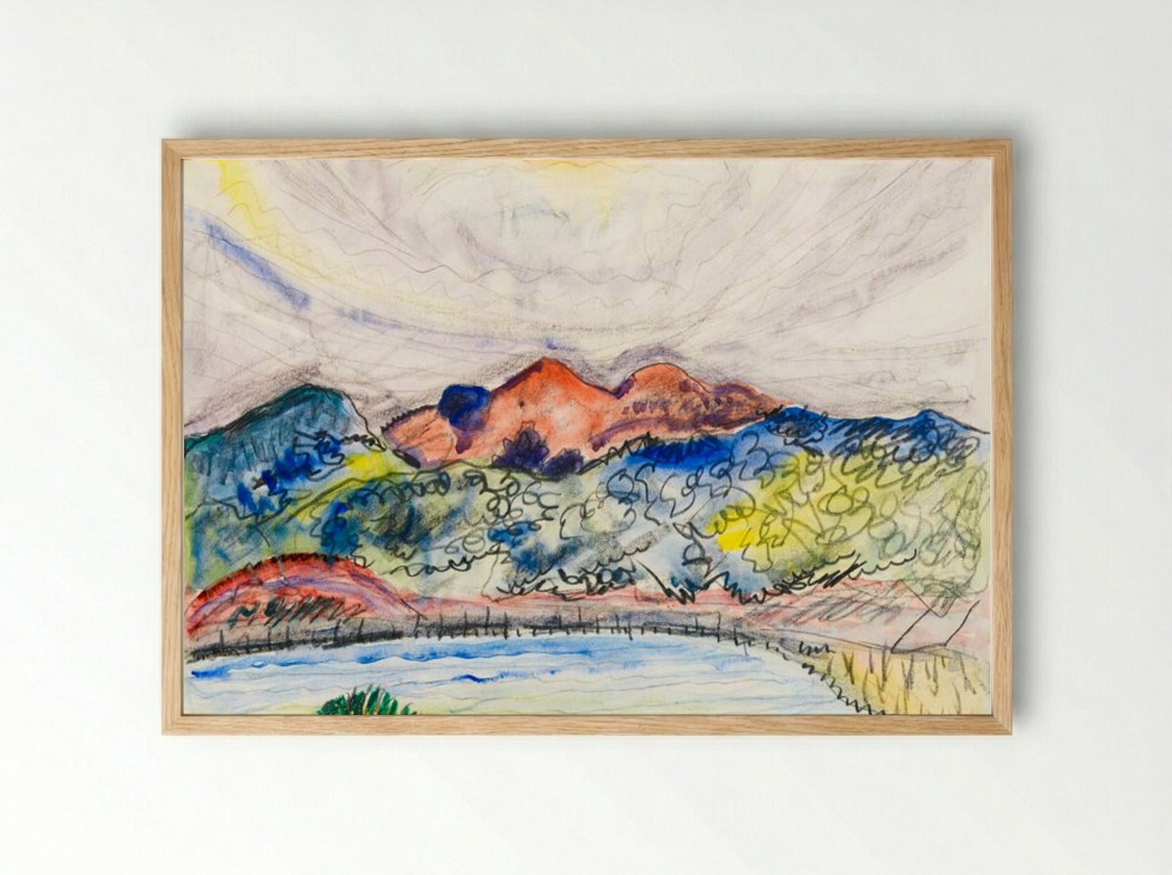 Early Landscape - Charles Demuth - Framed Print Wood