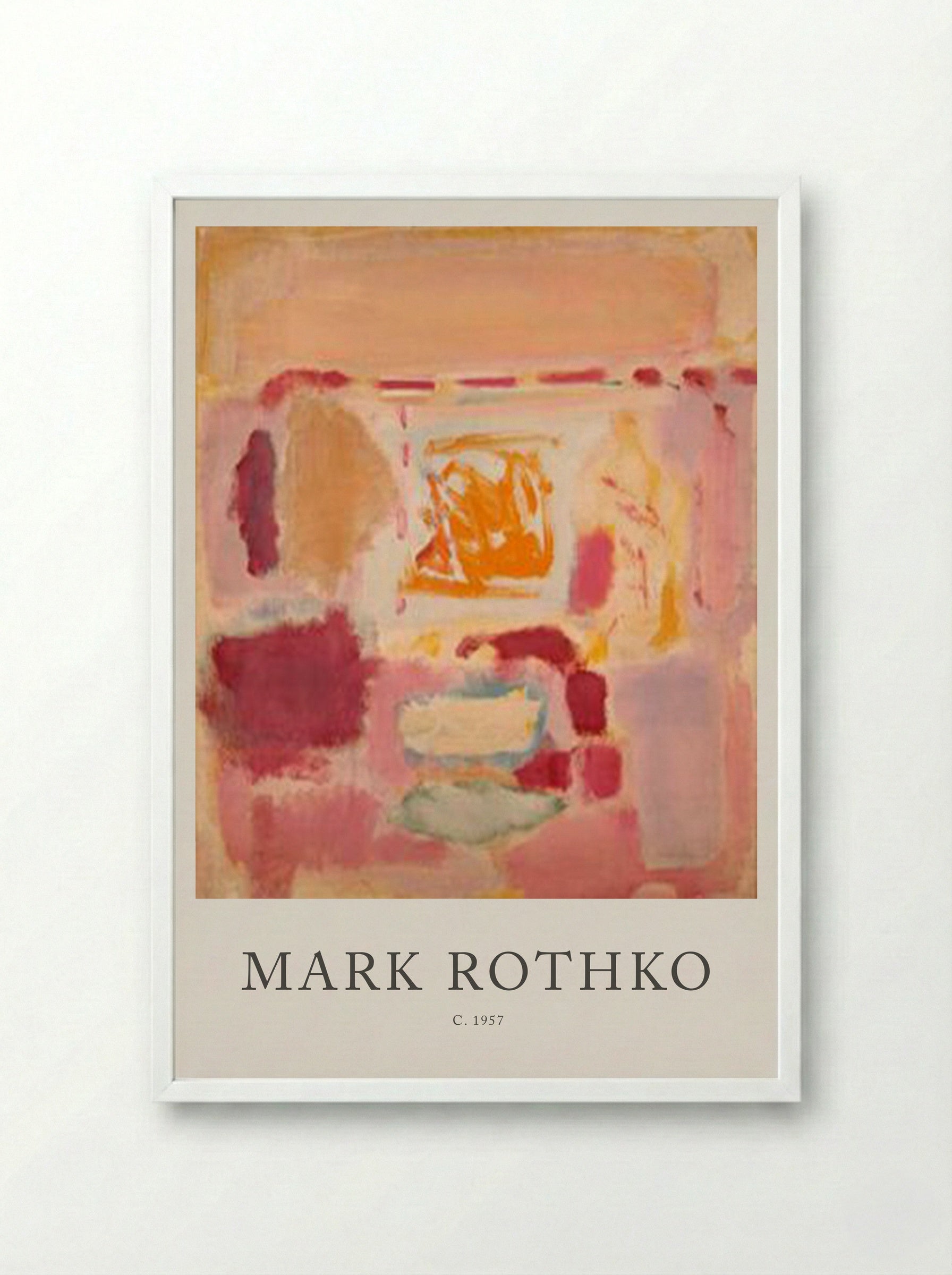 Untitled (Colour Field Painting) - Mark Rothko - Framed Print White