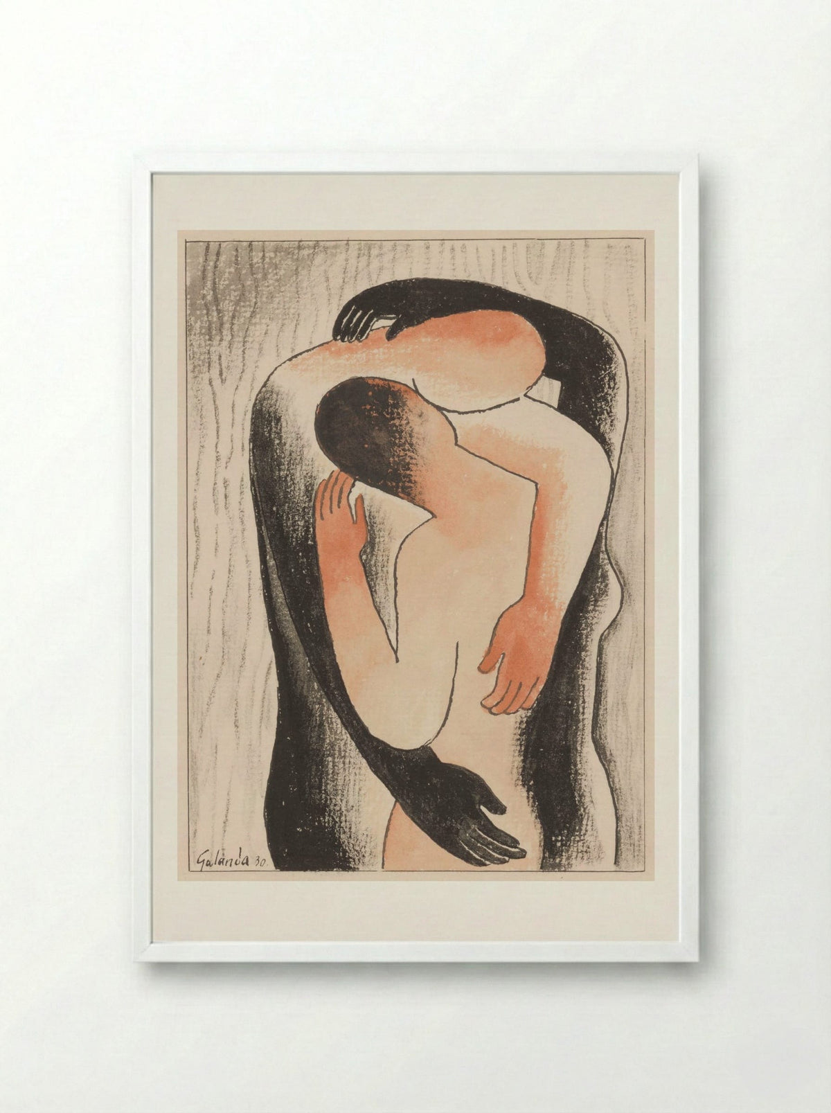 Embrace - Mikuláš Galanda - Framed Print White