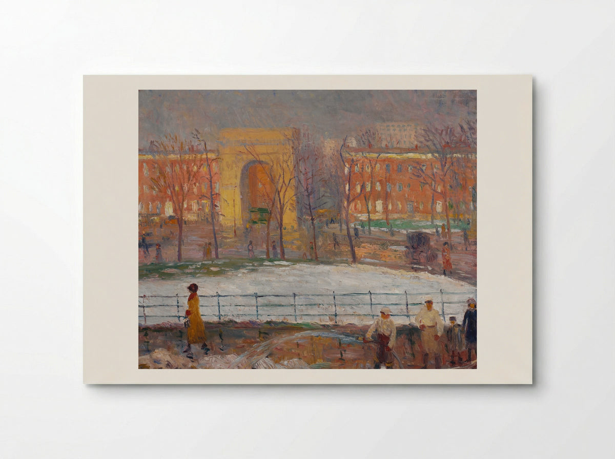 Street Cleaners, Washington Square - William James Glackens - Poster
