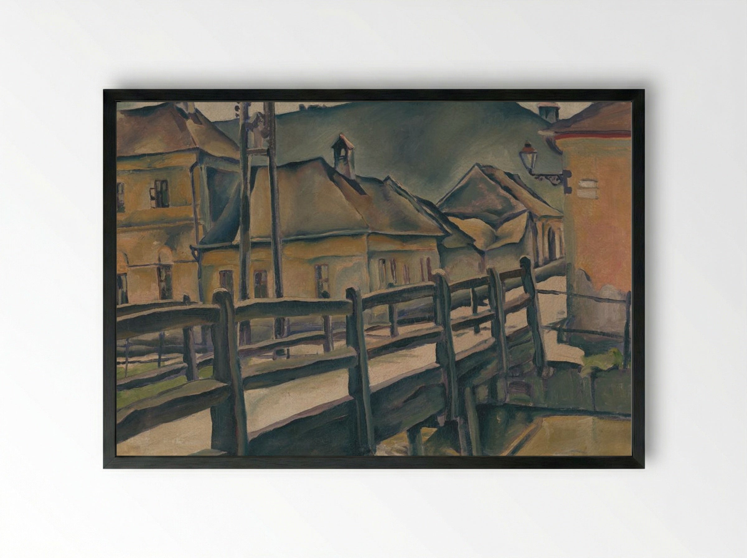 Garbiarska Street in Košice - Konštantín Bauer - Framed Print Black