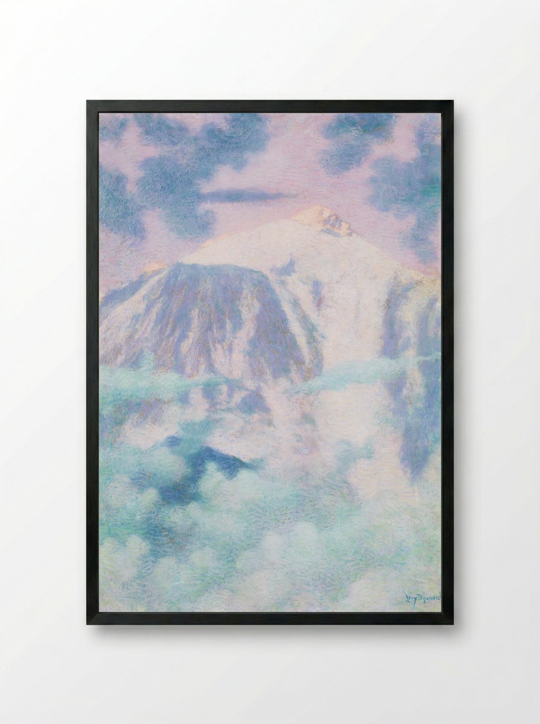 Mountain Peak in Mist - Lévy-Dhurmer - Framed Print Black